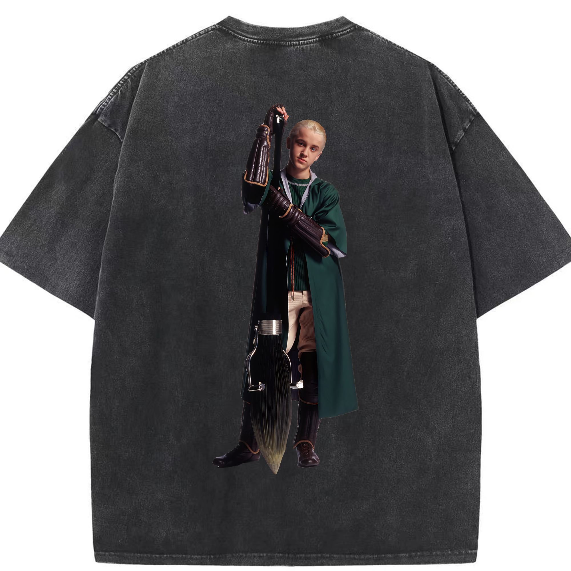 （画像用） Harry Potter ハリー・ポッターシリーズ 綿100% ヴィンテージ風 半袖Tシャツ（背面プリント）