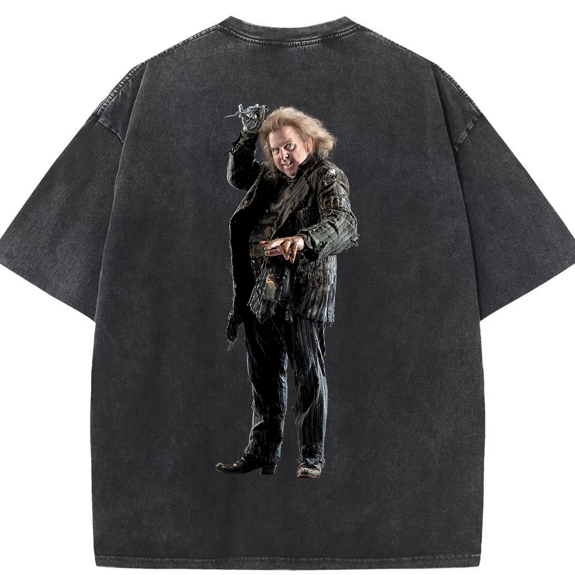 （画像用） Harry Potter ハリー・ポッターシリーズ 綿100% ヴィンテージ風 半袖Tシャツ（背面プリント）