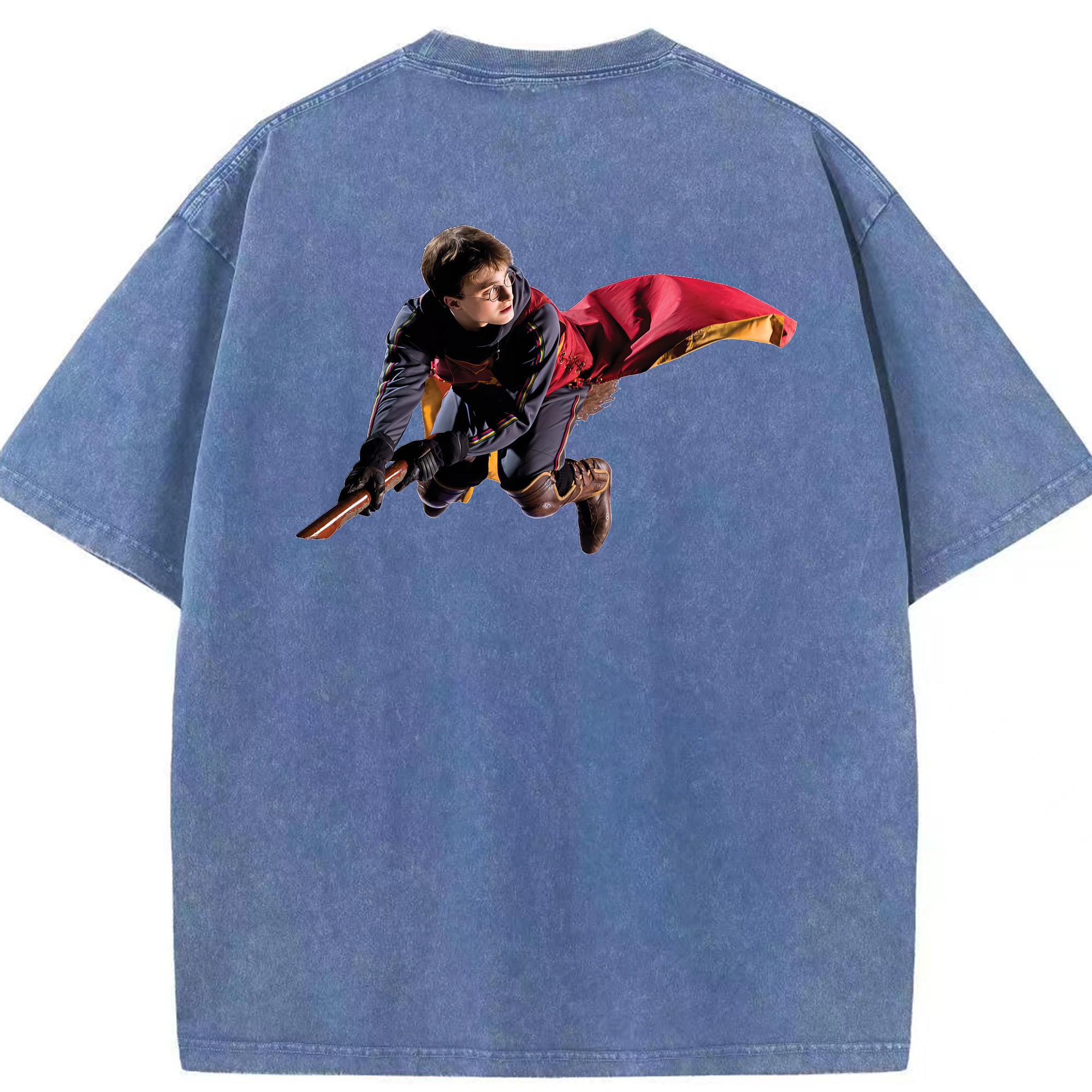 （画像用） Harry Potter ハリー・ポッターシリーズ 綿100% ヴィンテージ風 半袖Tシャツ（背面プリント）