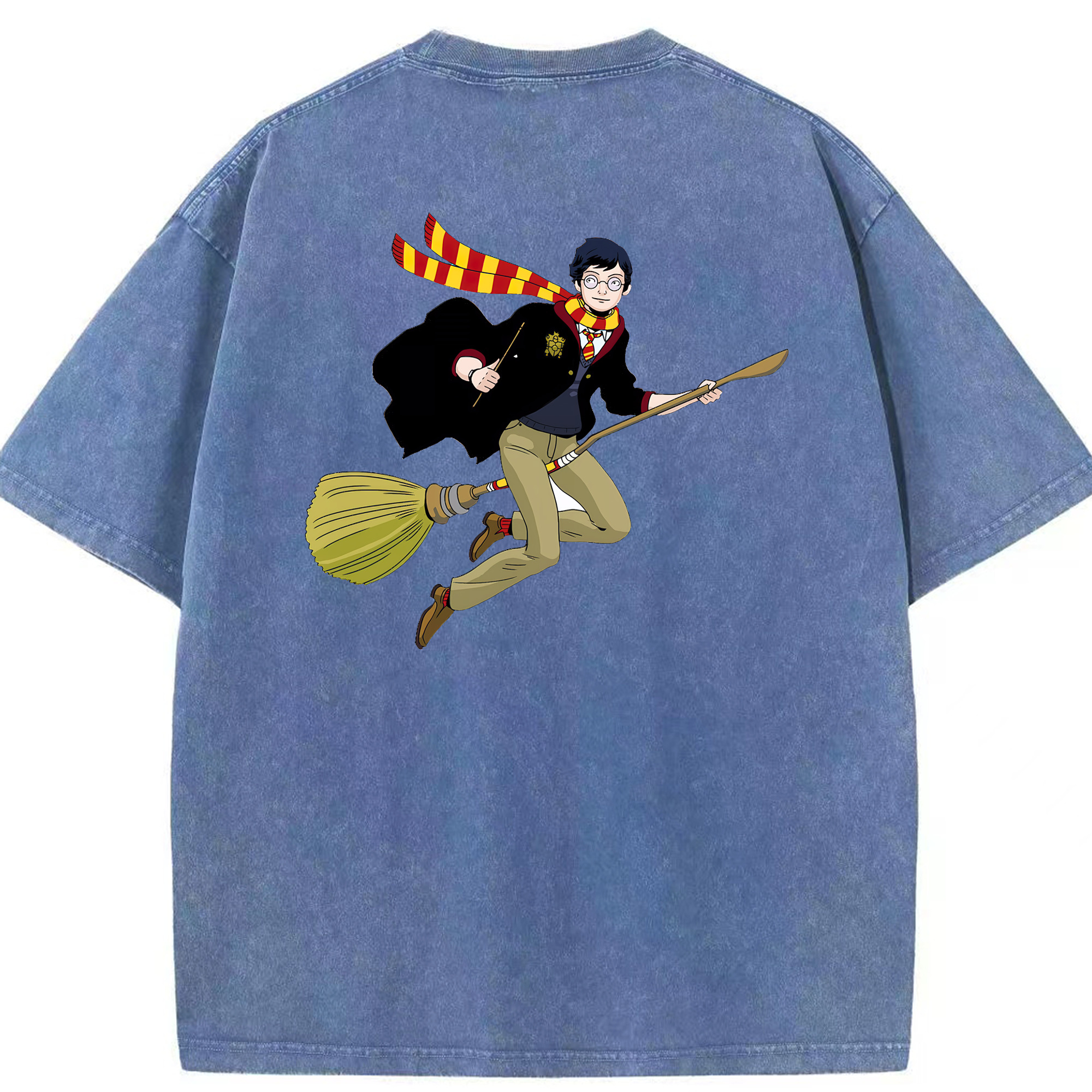 （画像用） Harry Potter ハリー・ポッターシリーズ 綿100% ヴィンテージ風 半袖Tシャツ（背面プリント）