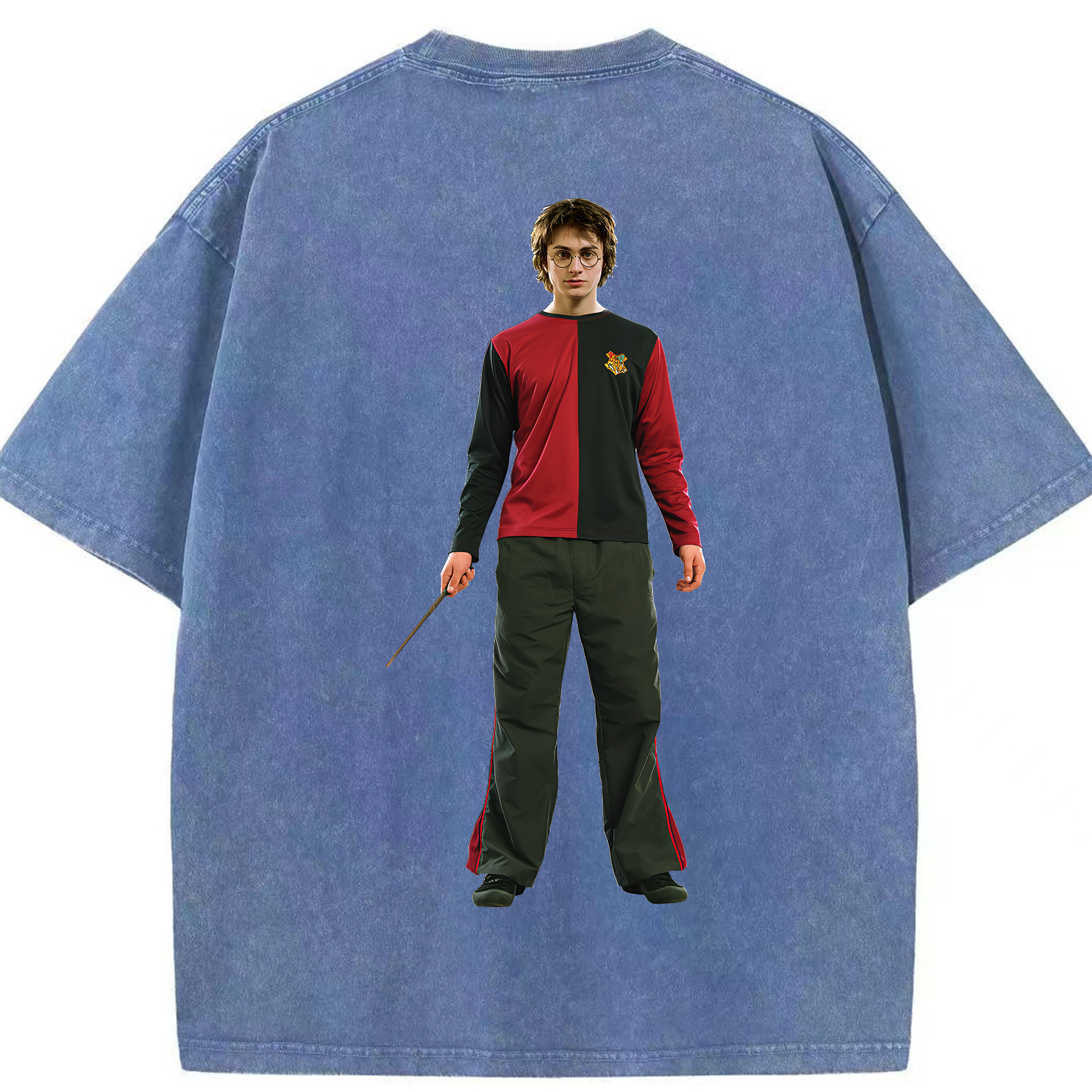 （画像用） Harry Potter ハリー・ポッターシリーズ 綿100% ヴィンテージ風 半袖Tシャツ（背面プリント）