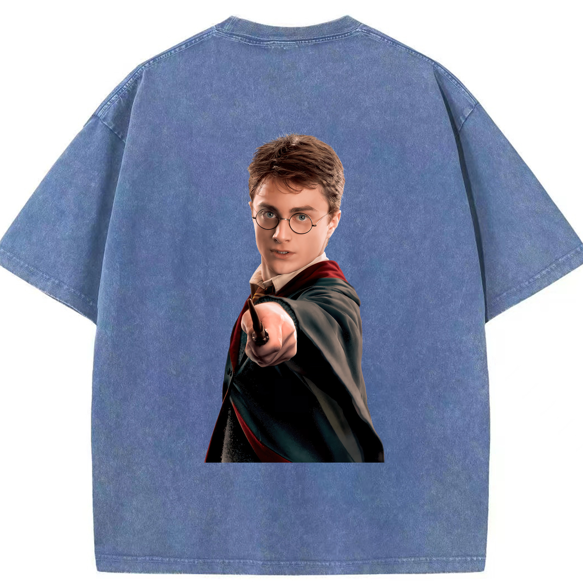 （画像用） Harry Potter ハリー・ポッターシリーズ 綿100% ヴィンテージ風 半袖Tシャツ（背面プリント）