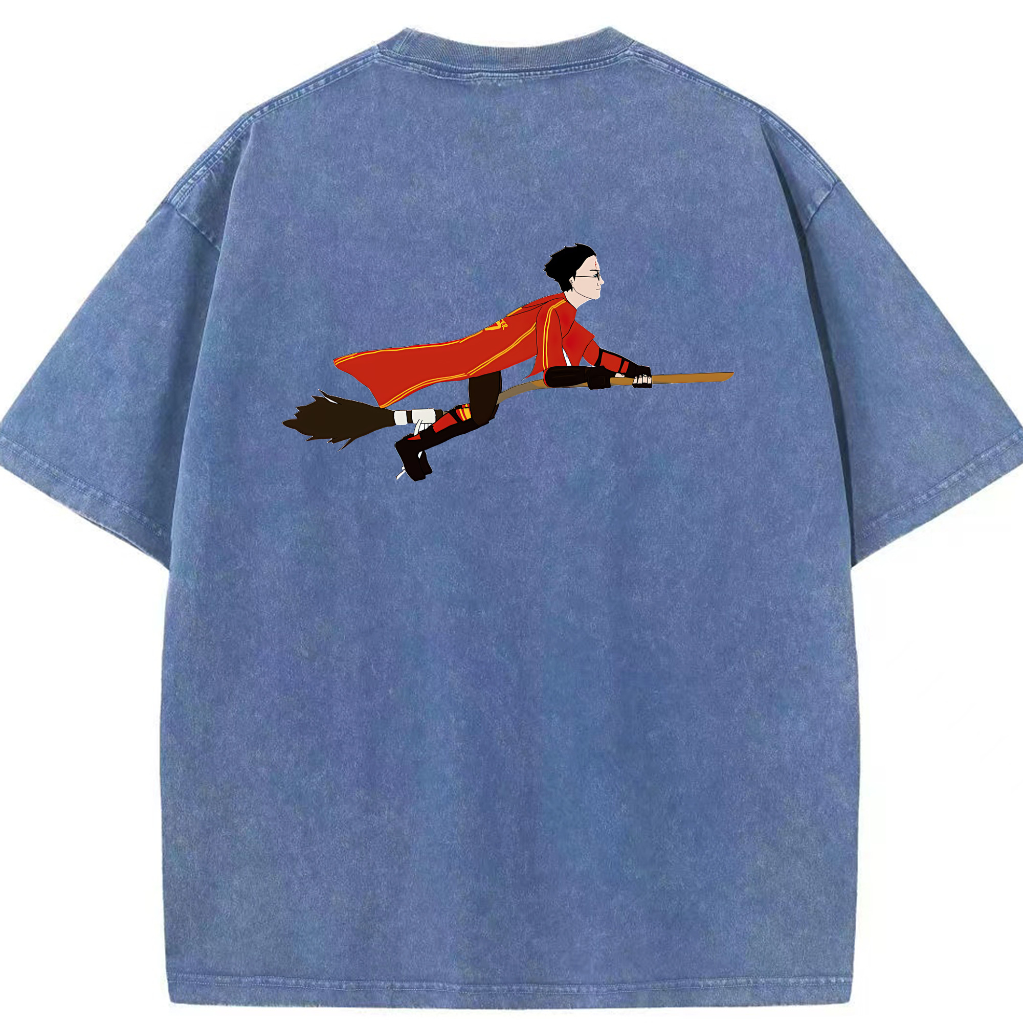 （画像用） Harry Potter ハリー・ポッターシリーズ 綿100% ヴィンテージ風 半袖Tシャツ（背面プリント）