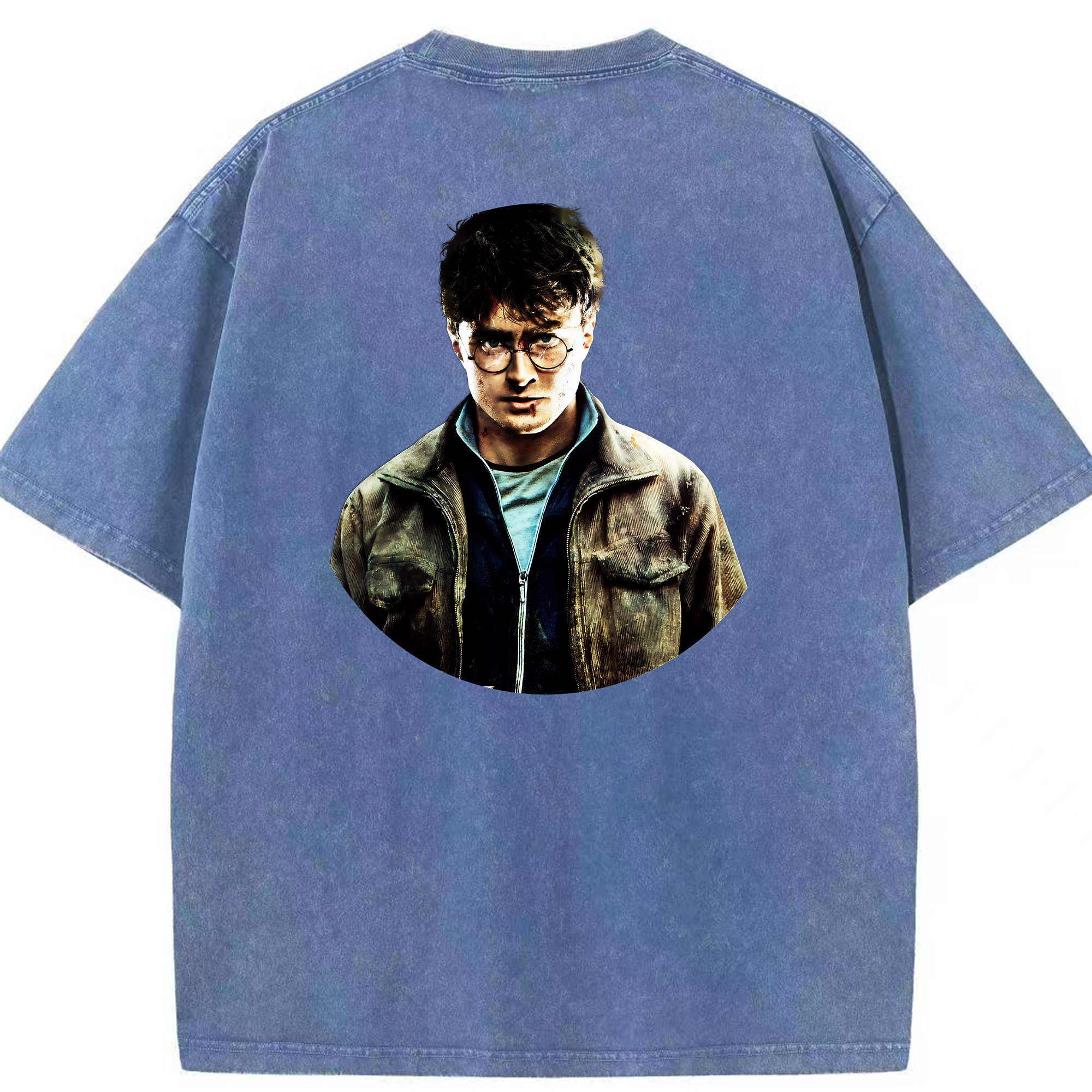 （画像用） Harry Potter ハリー・ポッターシリーズ 綿100% ヴィンテージ風 半袖Tシャツ（背面プリント）