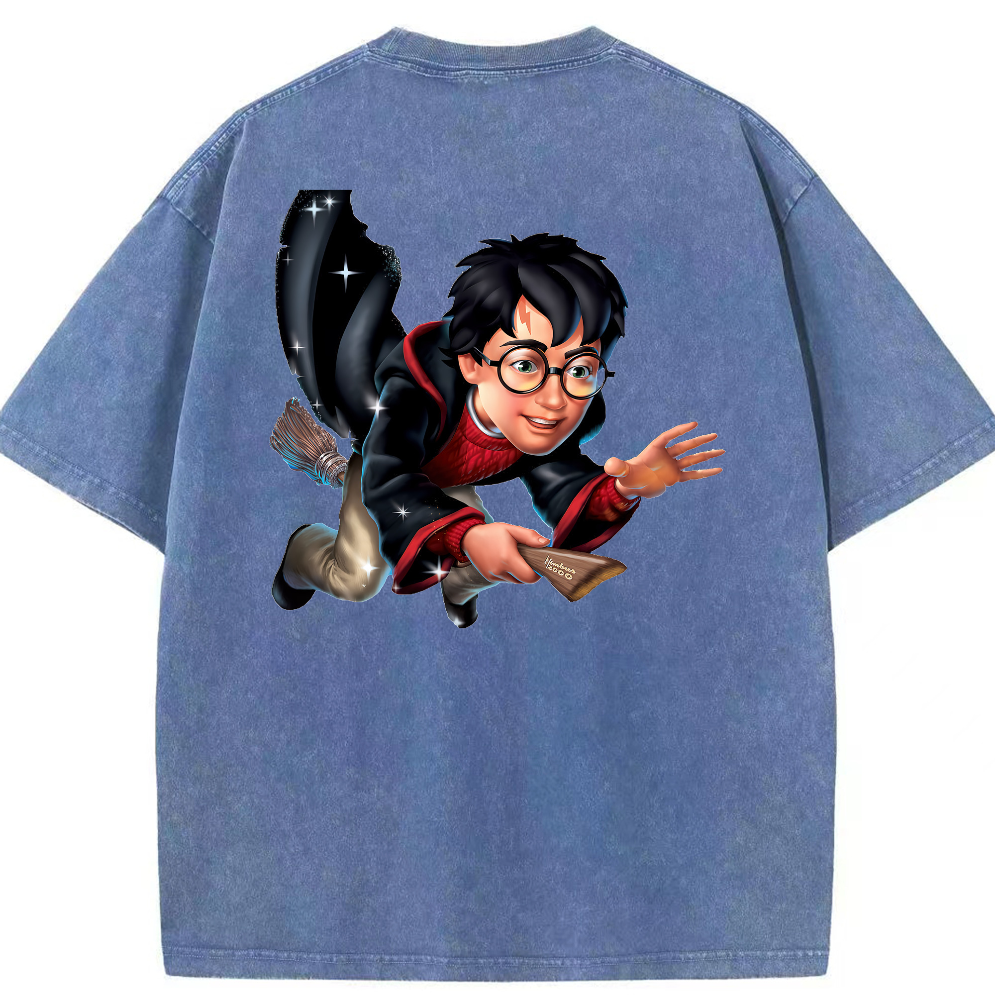 （画像用） Harry Potter ハリー・ポッターシリーズ 綿100% ヴィンテージ風 半袖Tシャツ（背面プリント）