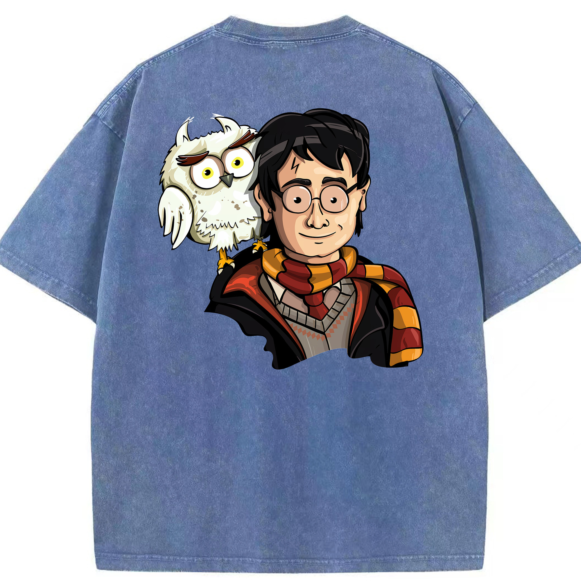 （画像用） Harry Potter ハリー・ポッターシリーズ 綿100% ヴィンテージ風 半袖Tシャツ（背面プリント）