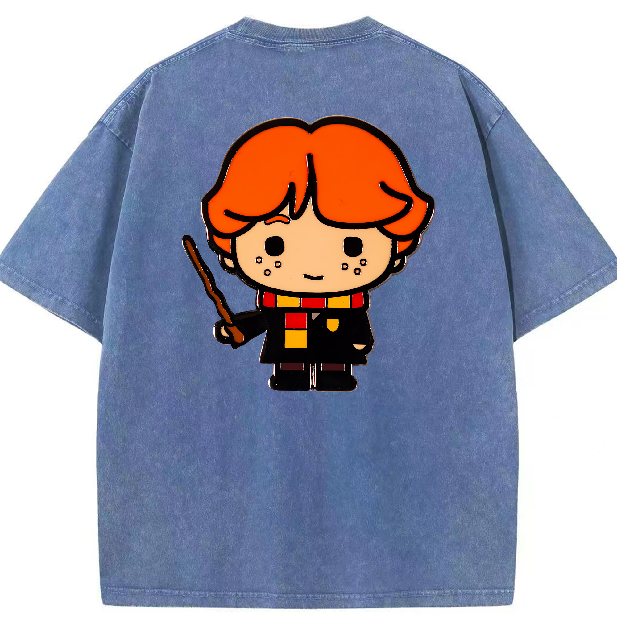 （画像用） Harry Potter ハリー・ポッターシリーズ 綿100% ヴィンテージ風 半袖Tシャツ（背面プリント）