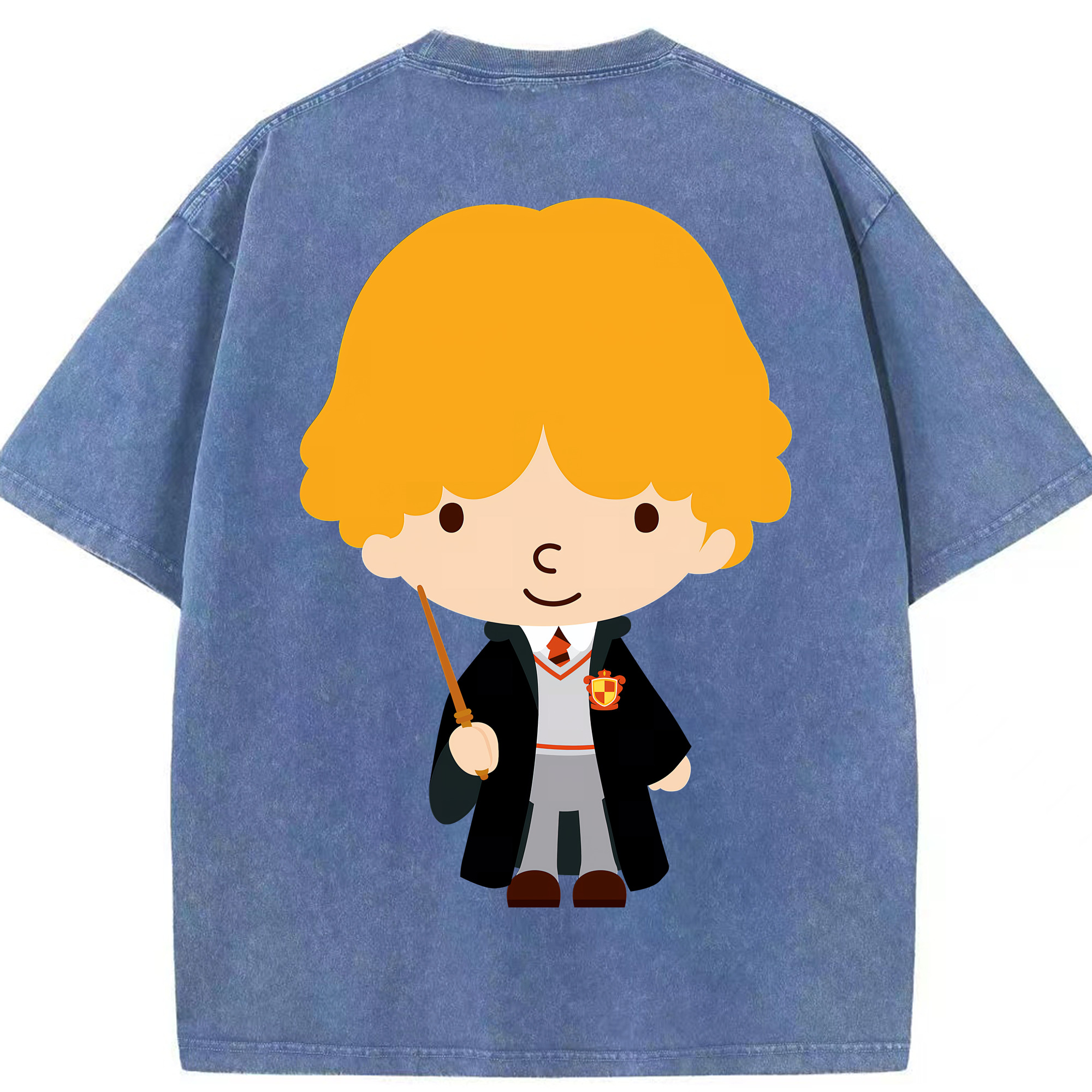 （画像用） Harry Potter ハリー・ポッターシリーズ 綿100% ヴィンテージ風 半袖Tシャツ（背面プリント）