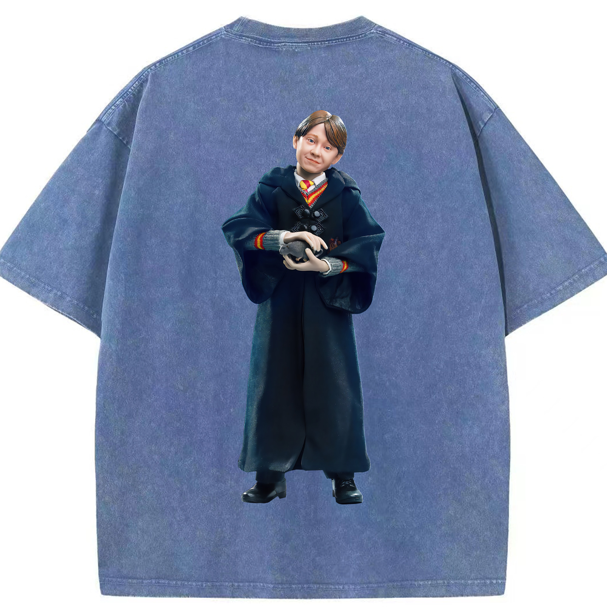 （画像用） Harry Potter ハリー・ポッターシリーズ 綿100% ヴィンテージ風 半袖Tシャツ（背面プリント）