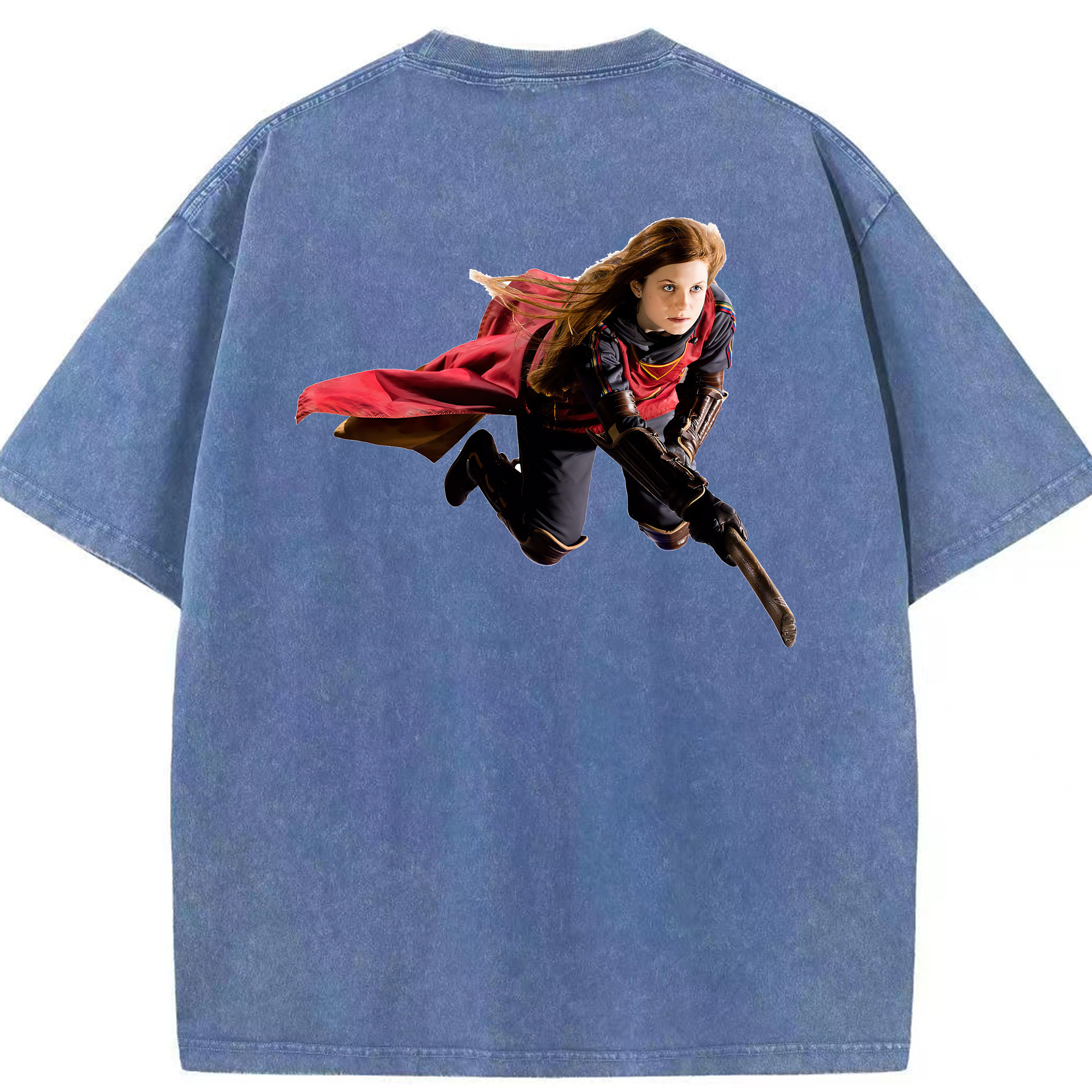 （画像用） Harry Potter ハリー・ポッターシリーズ 綿100% ヴィンテージ風 半袖Tシャツ（背面プリント）