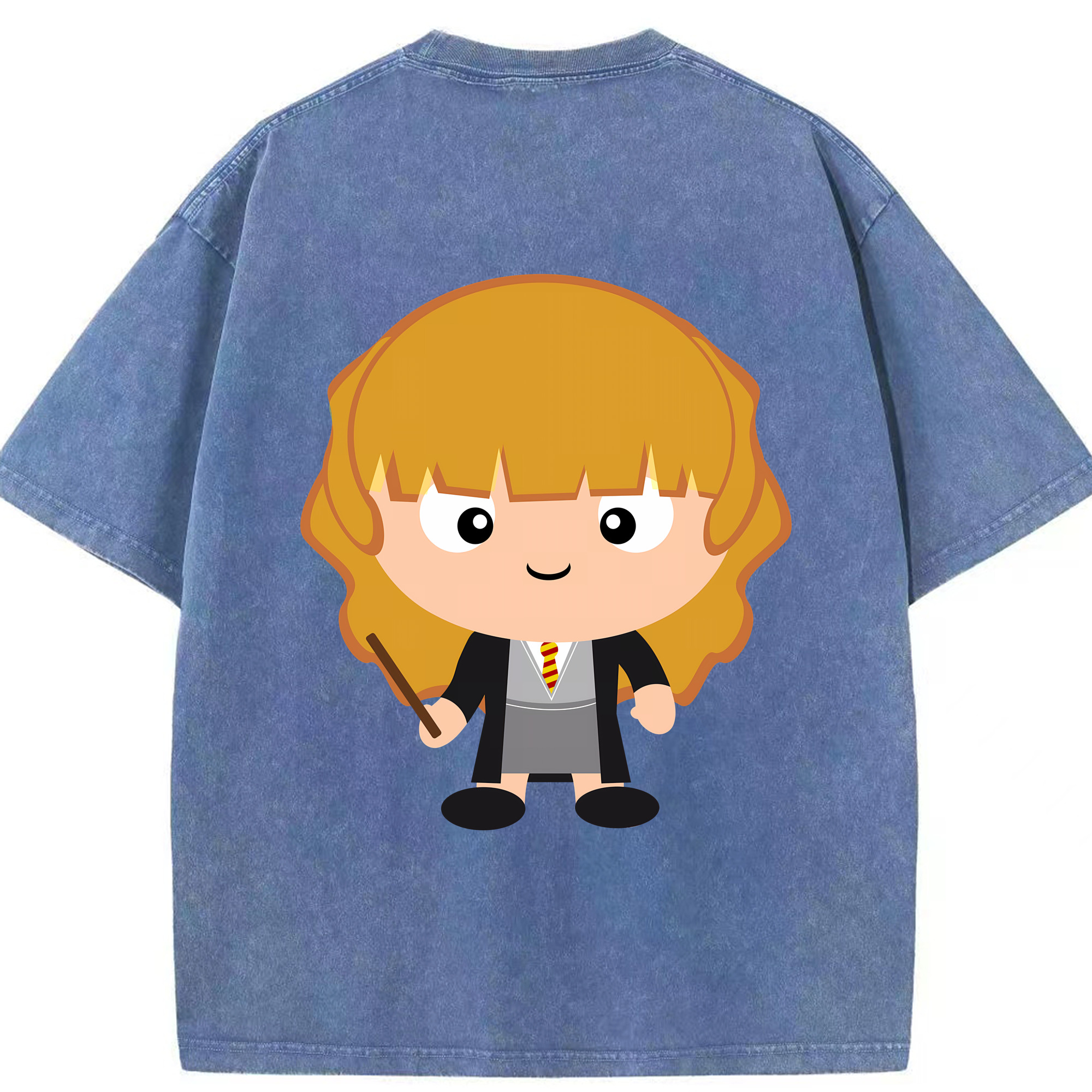 （画像用） Harry Potter ハリー・ポッターシリーズ 綿100% ヴィンテージ風 半袖Tシャツ（背面プリント）