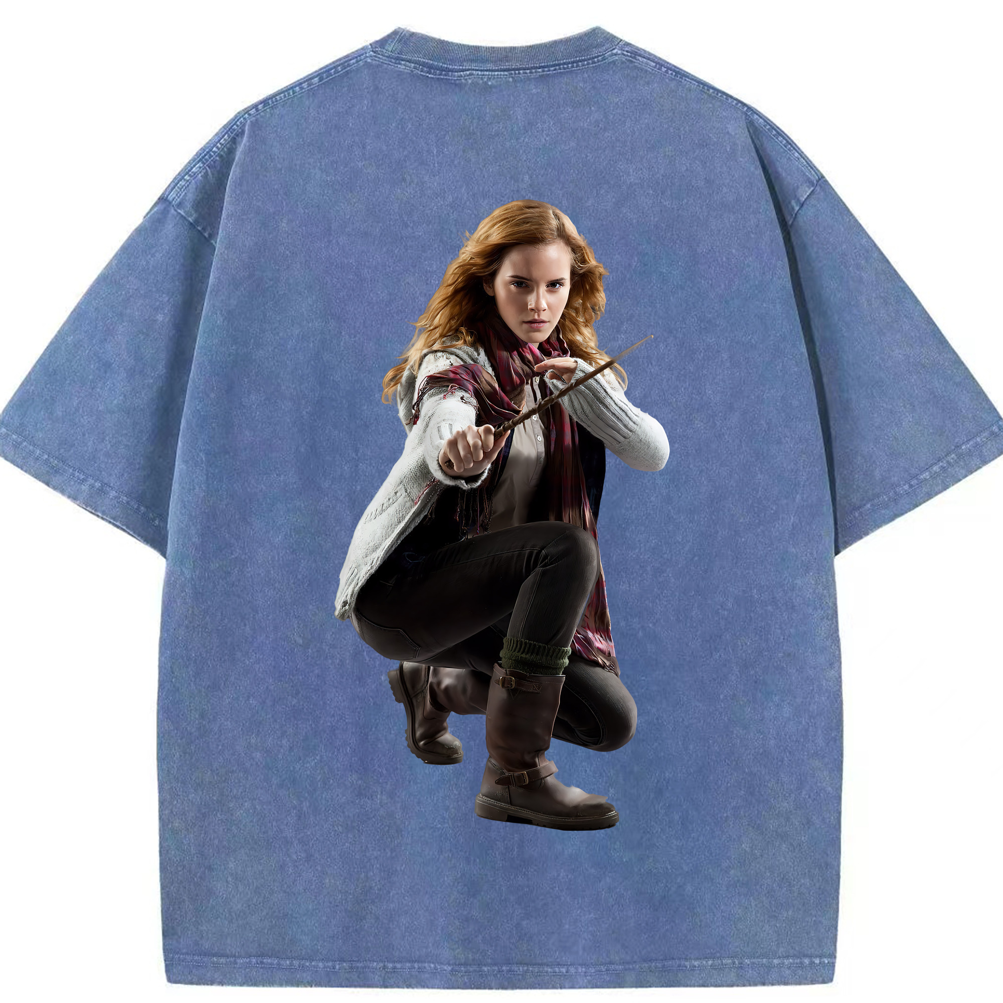 （画像用） Harry Potter ハリー・ポッターシリーズ 綿100% ヴィンテージ風 半袖Tシャツ（背面プリント）