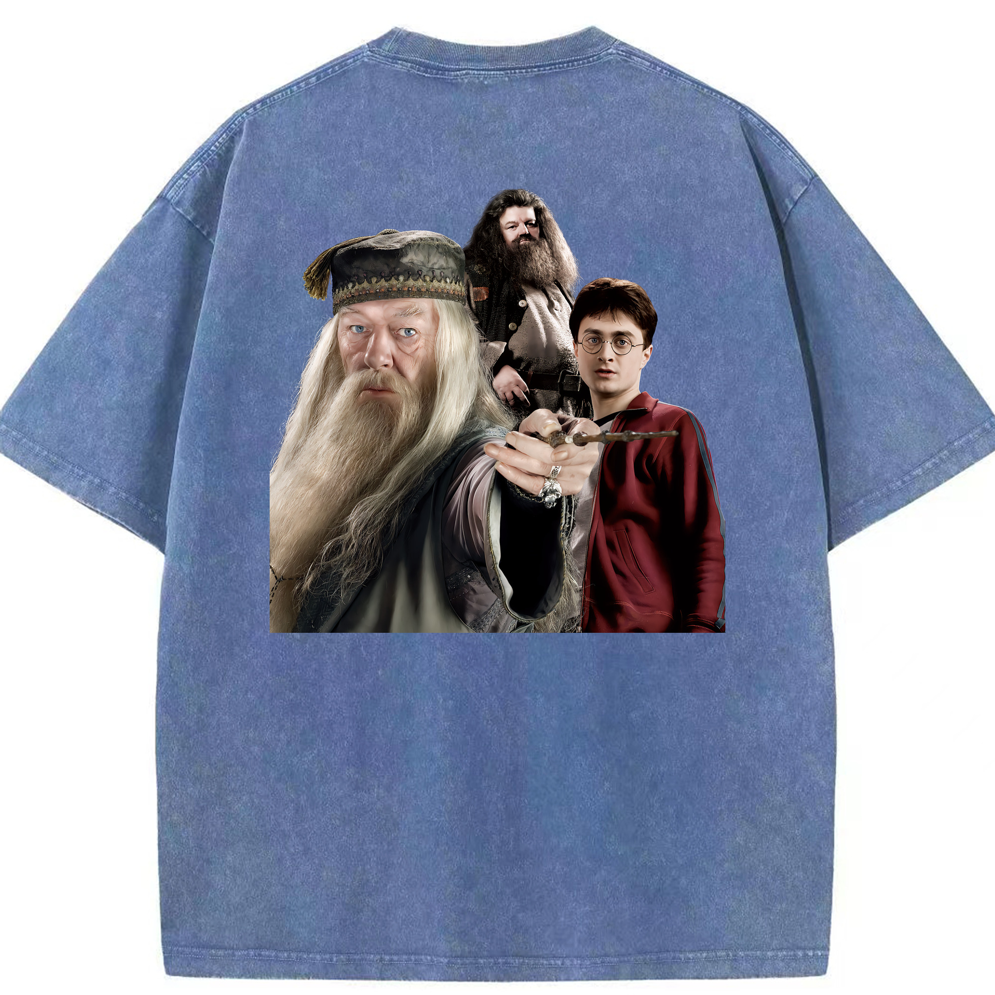 （画像用） Harry Potter ハリー・ポッターシリーズ 綿100% ヴィンテージ風 半袖Tシャツ（背面プリント）