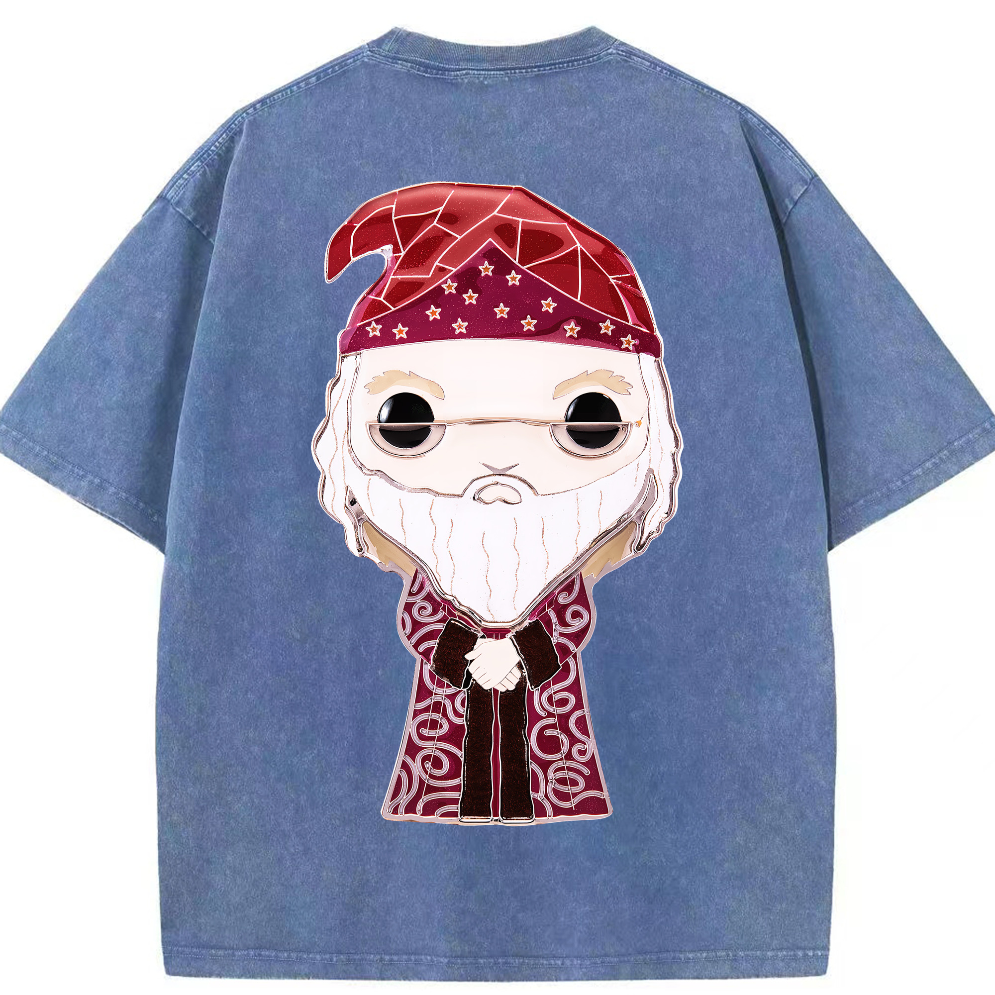 （画像用） Harry Potter ハリー・ポッターシリーズ 綿100% ヴィンテージ風 半袖Tシャツ（背面プリント）