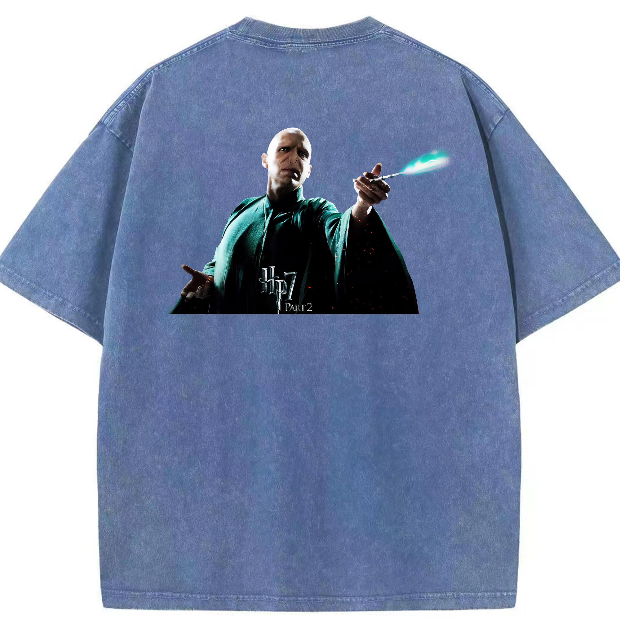（画像用） Harry Potter ハリー・ポッターシリーズ 綿100% ヴィンテージ風 半袖Tシャツ（背面プリント）