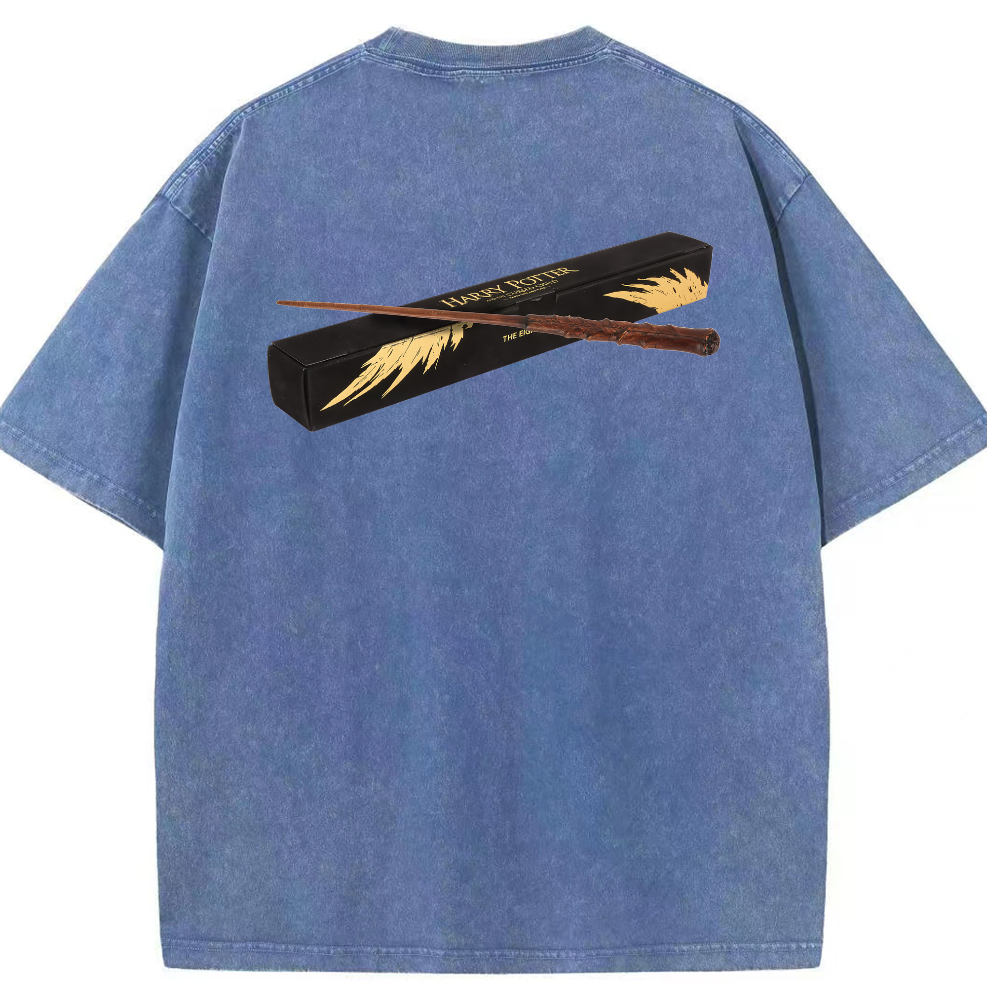 （画像用） Harry Potter ハリー・ポッターシリーズ 綿100% ヴィンテージ風 半袖Tシャツ（背面プリント）