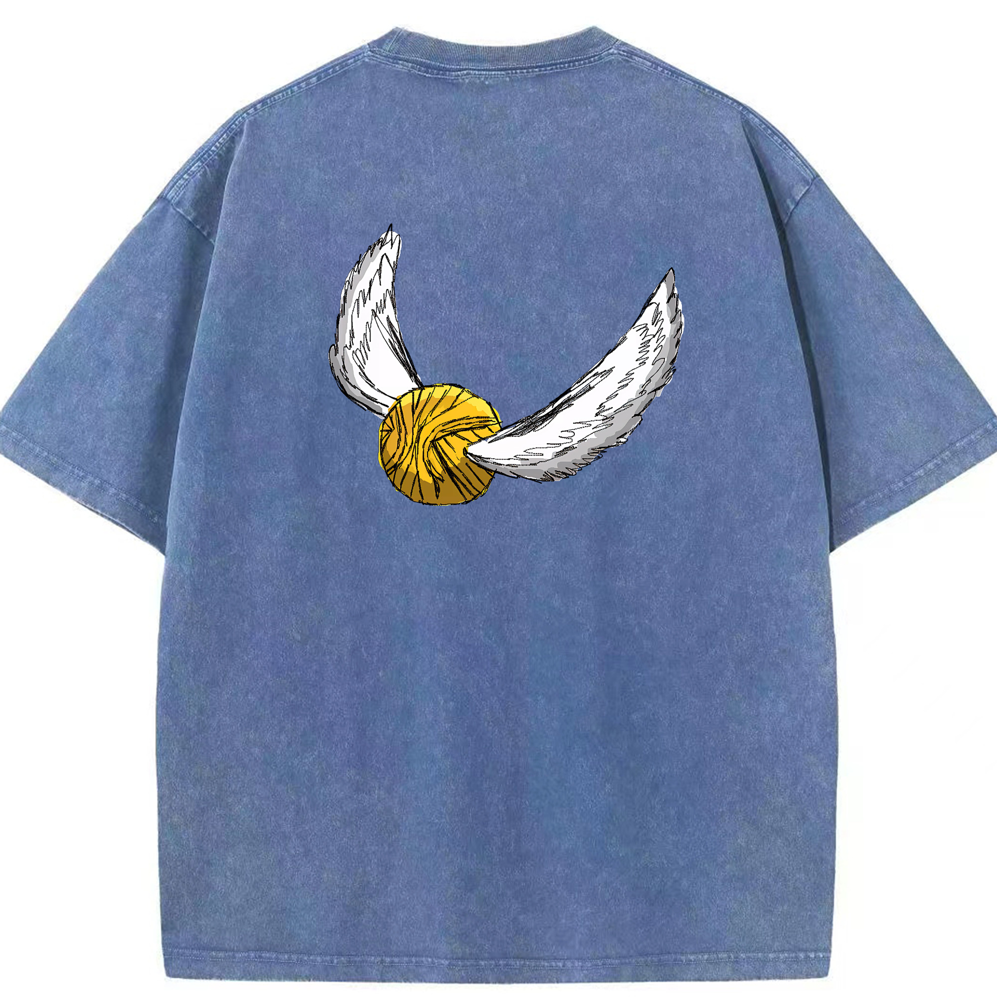 （画像用） Harry Potter ハリー・ポッターシリーズ 綿100% ヴィンテージ風 半袖Tシャツ（背面プリント）