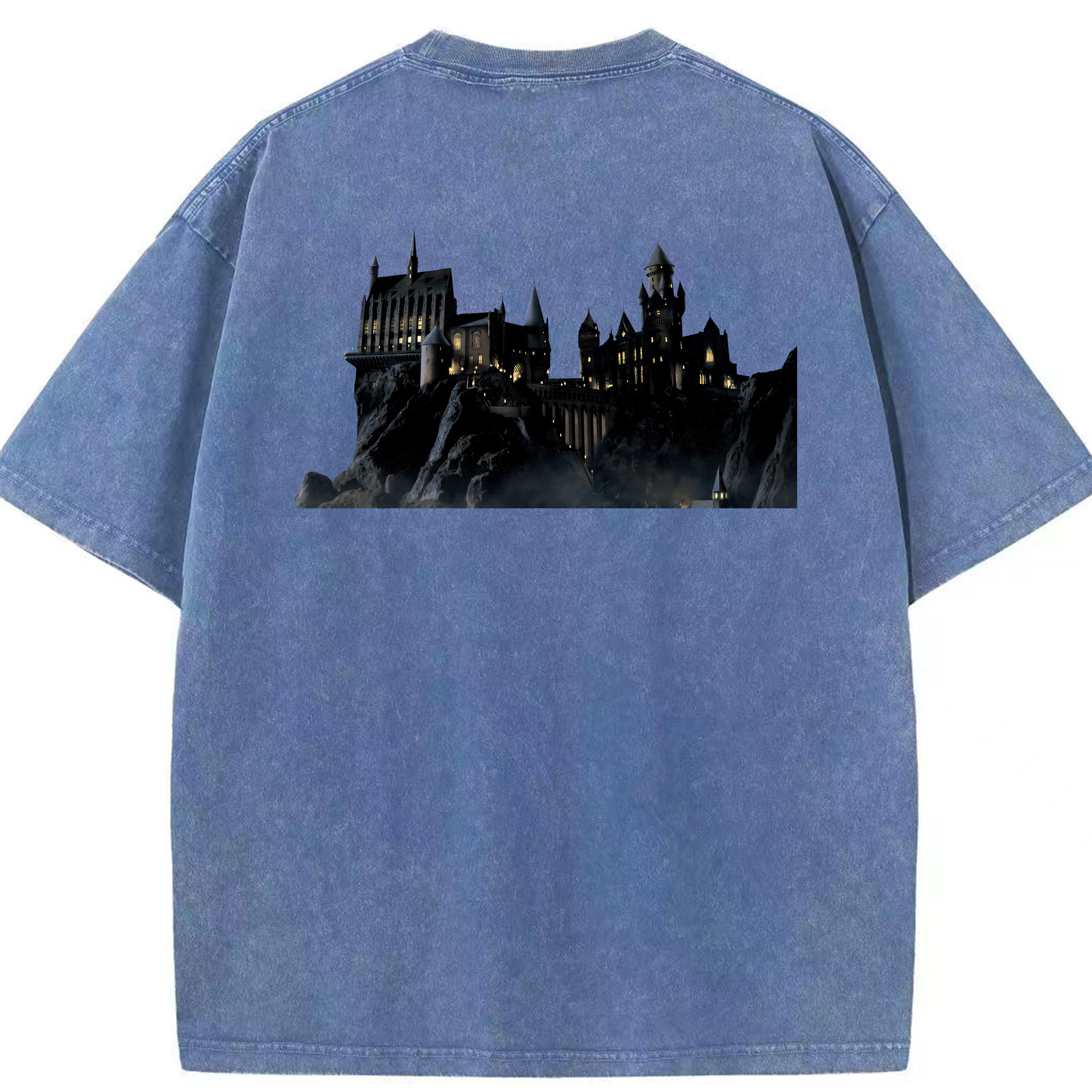 （画像用） Harry Potter ハリー・ポッターシリーズ 綿100% ヴィンテージ風 半袖Tシャツ（背面プリント）
