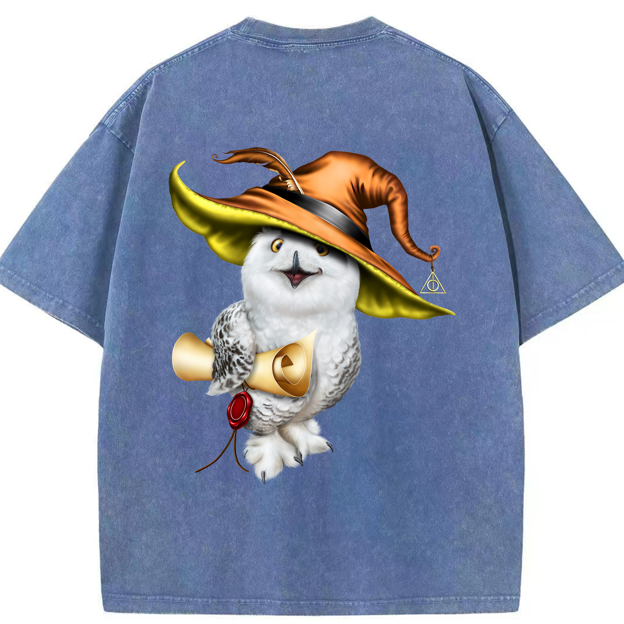 （画像用） Harry Potter ハリー・ポッターシリーズ 綿100% ヴィンテージ風 半袖Tシャツ（背面プリント）
