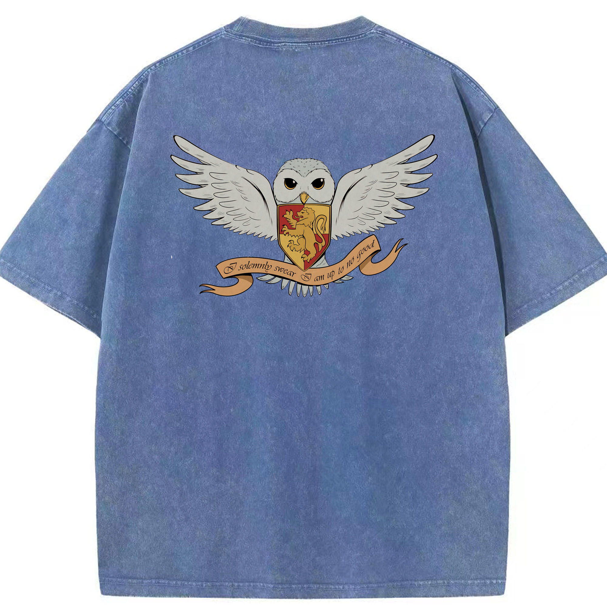 （画像用） Harry Potter ハリー・ポッターシリーズ 綿100% ヴィンテージ風 半袖Tシャツ（背面プリント）