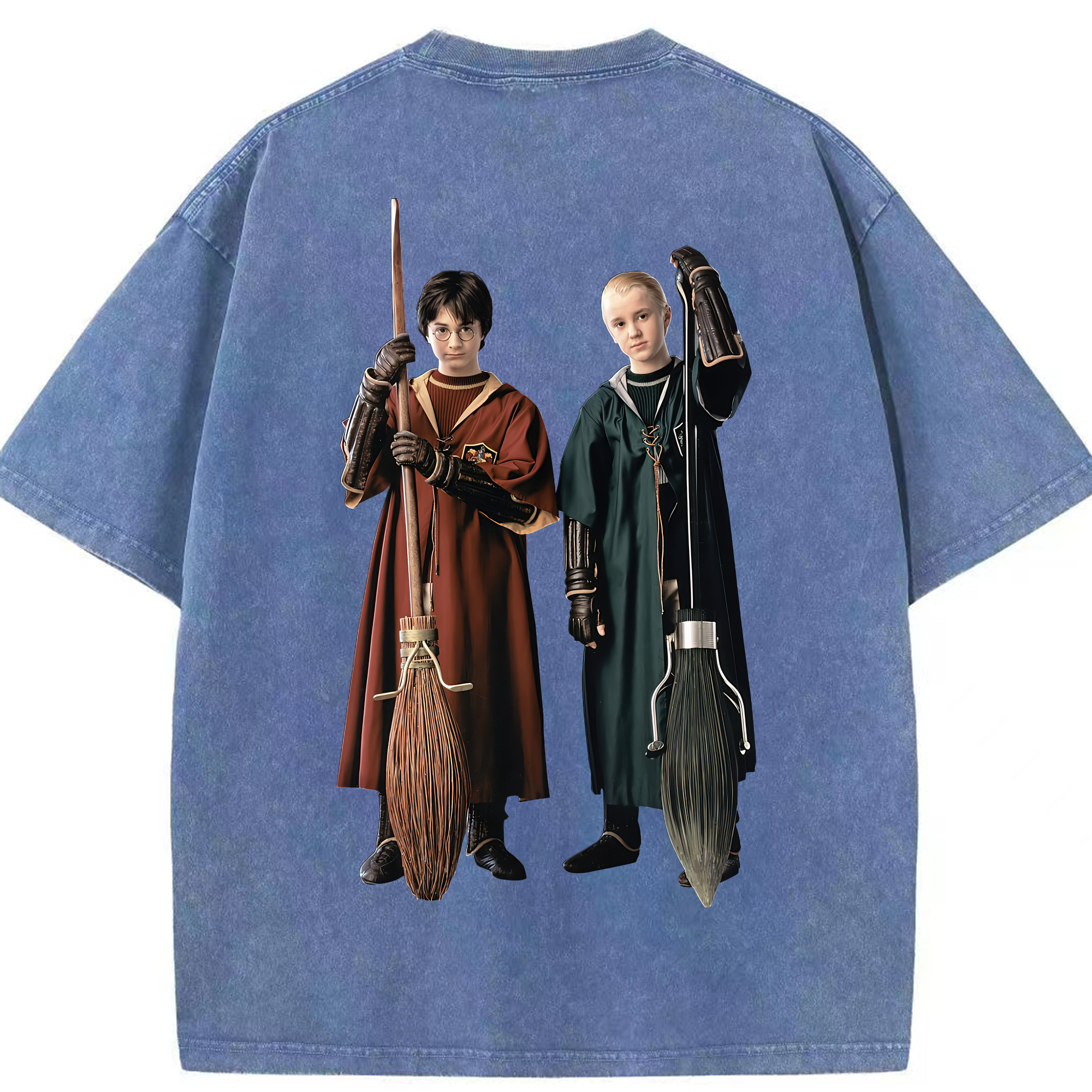 （画像用） Harry Potter ハリー・ポッターシリーズ 綿100% ヴィンテージ風 半袖Tシャツ（背面プリント）