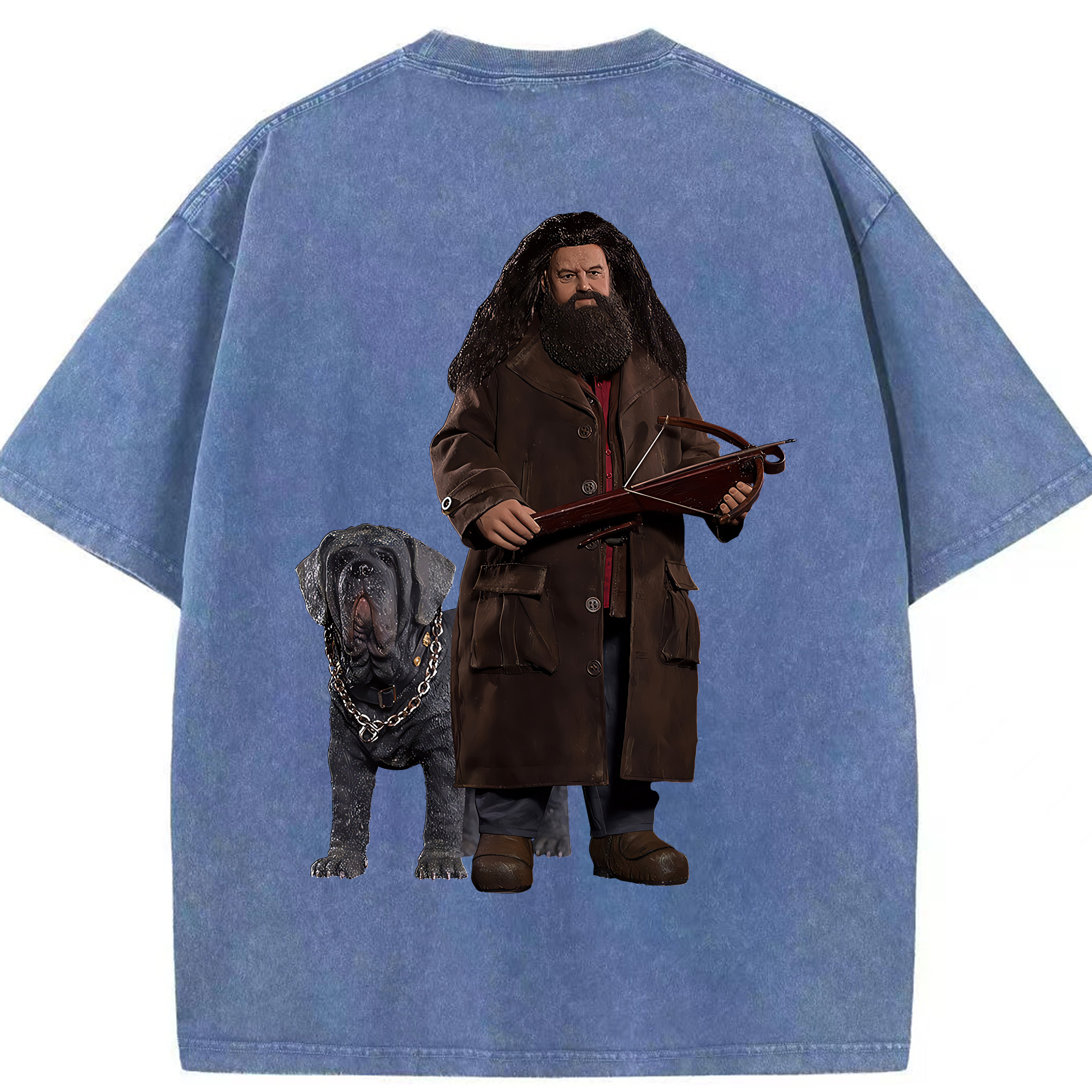 （画像用） Harry Potter ハリー・ポッターシリーズ 綿100% ヴィンテージ風 半袖Tシャツ（背面プリント）