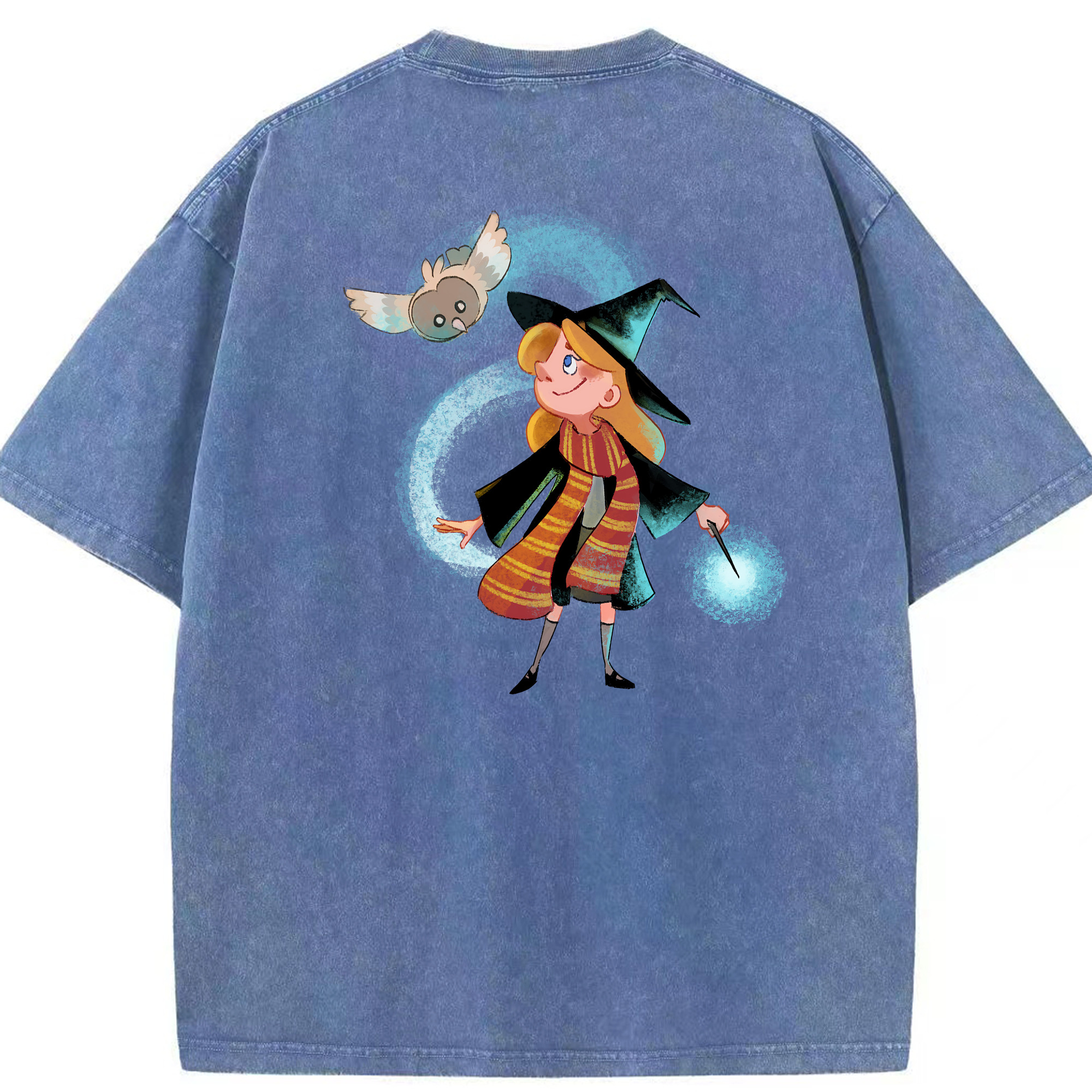 （画像用） Harry Potter ハリー・ポッターシリーズ 綿100% ヴィンテージ風 半袖Tシャツ（背面プリント）