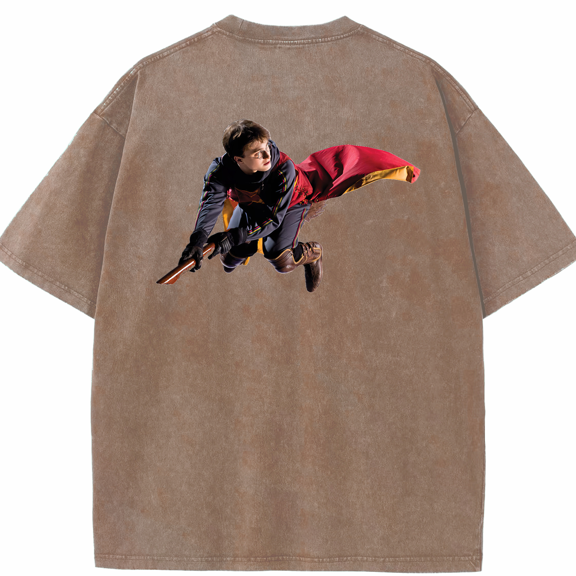 （画像用） Harry Potter ハリー・ポッターシリーズ 綿100% ヴィンテージ風 半袖Tシャツ（背面プリント）