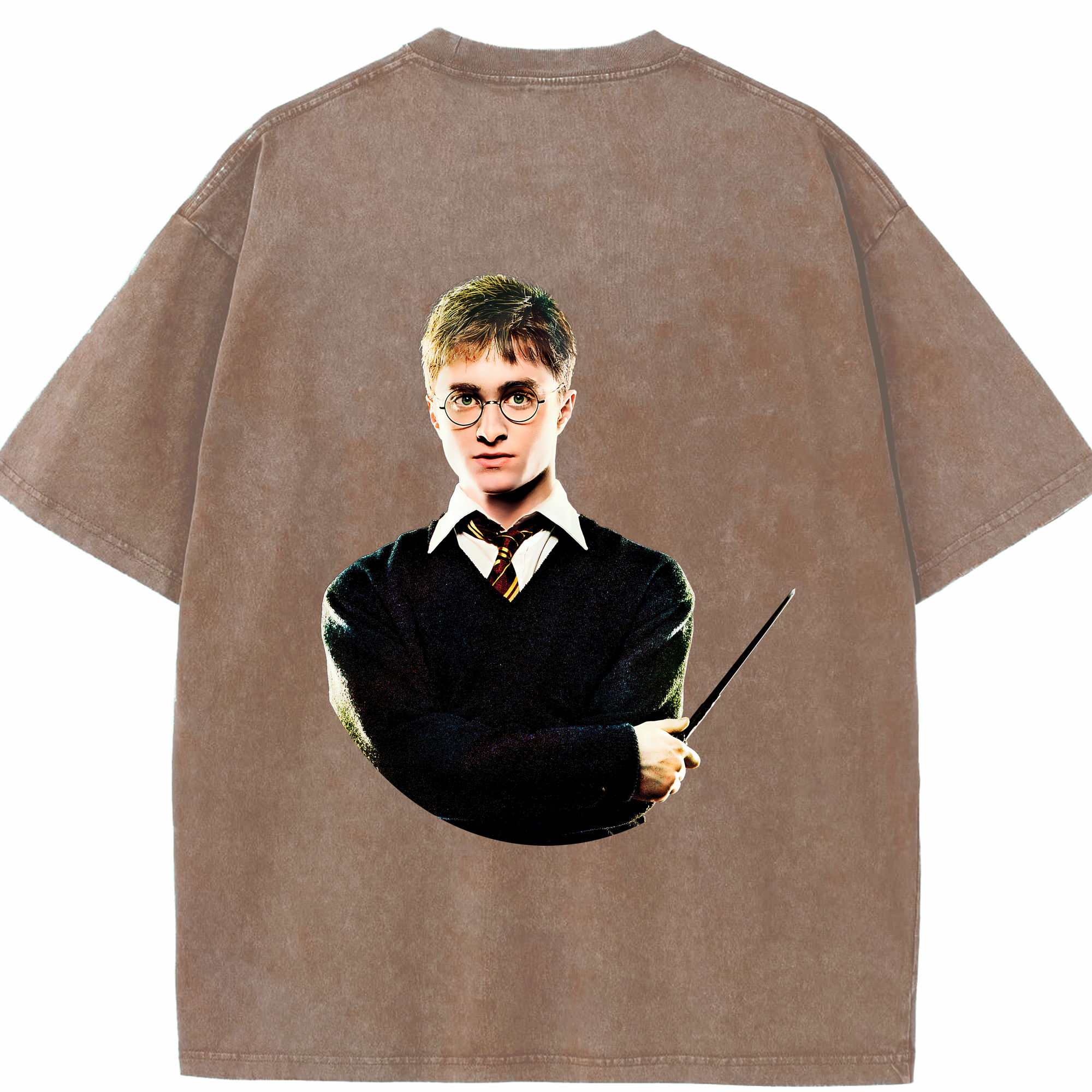 （画像用） Harry Potter ハリー・ポッターシリーズ 綿100% ヴィンテージ風 半袖Tシャツ（背面プリント）