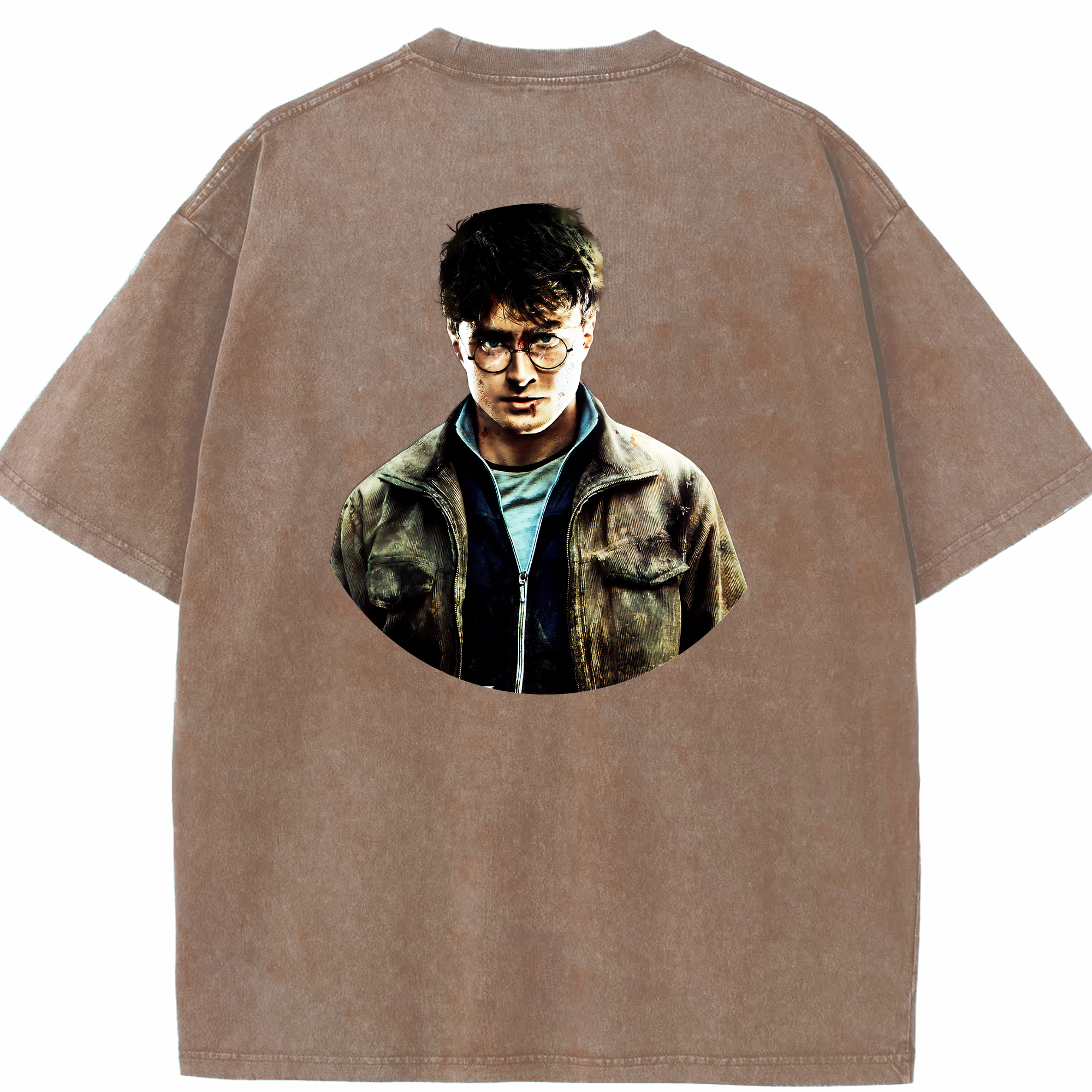 （画像用） Harry Potter ハリー・ポッターシリーズ 綿100% ヴィンテージ風 半袖Tシャツ（背面プリント）