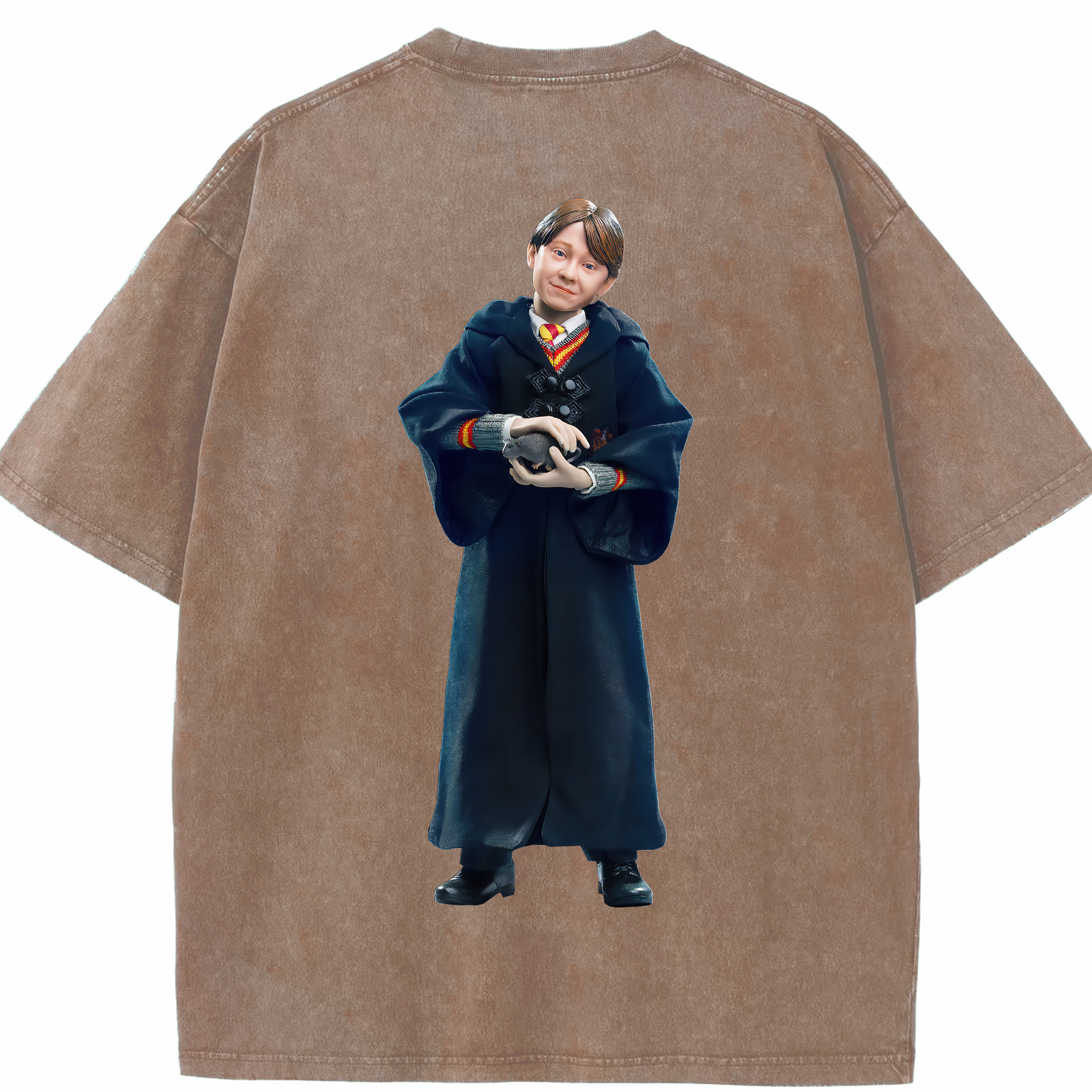 （画像用） Harry Potter ハリー・ポッターシリーズ 綿100% ヴィンテージ風 半袖Tシャツ（背面プリント）