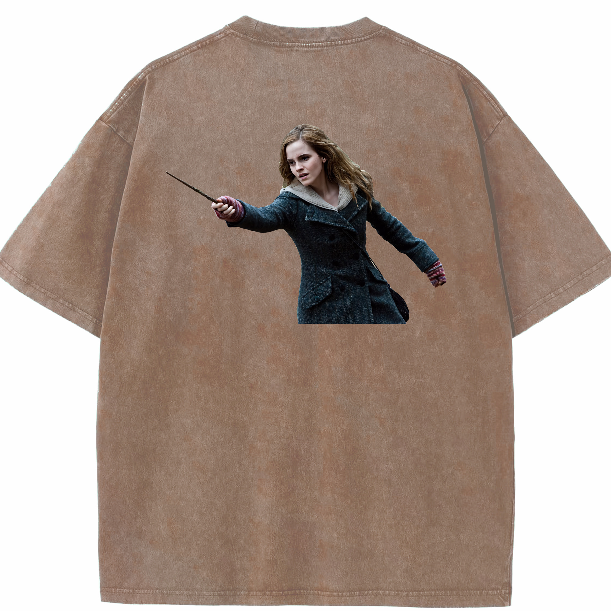 （画像用） Harry Potter ハリー・ポッターシリーズ 綿100% ヴィンテージ風 半袖Tシャツ（背面プリント）