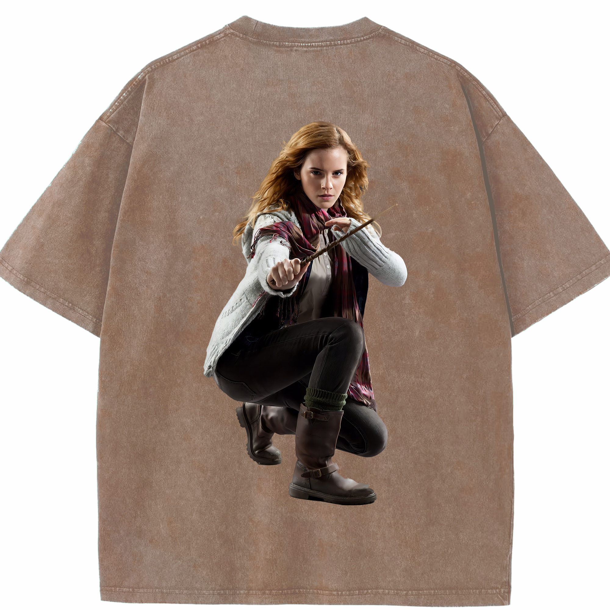 （画像用） Harry Potter ハリー・ポッターシリーズ 綿100% ヴィンテージ風 半袖Tシャツ（背面プリント）