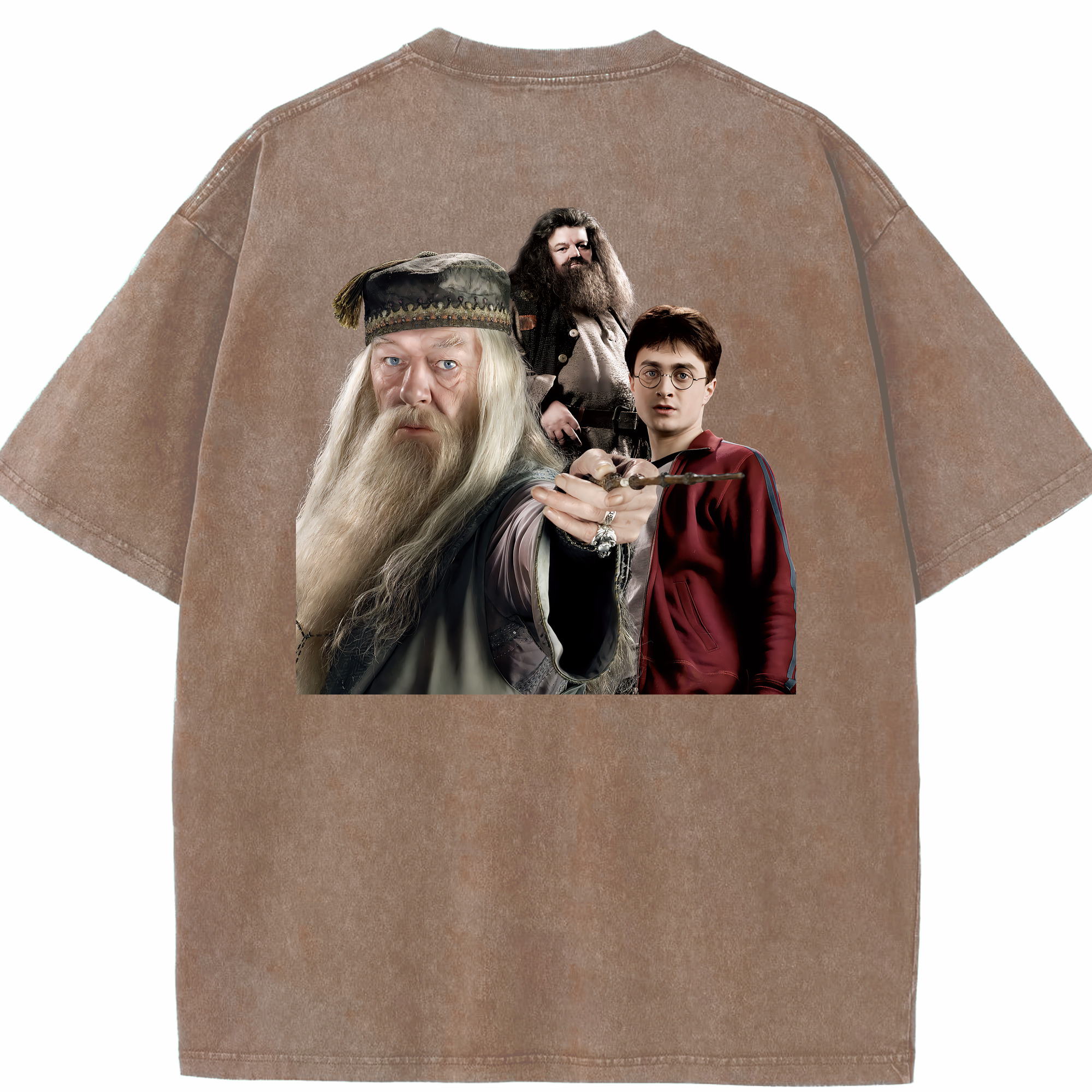 （画像用） Harry Potter ハリー・ポッターシリーズ 綿100% ヴィンテージ風 半袖Tシャツ（背面プリント）