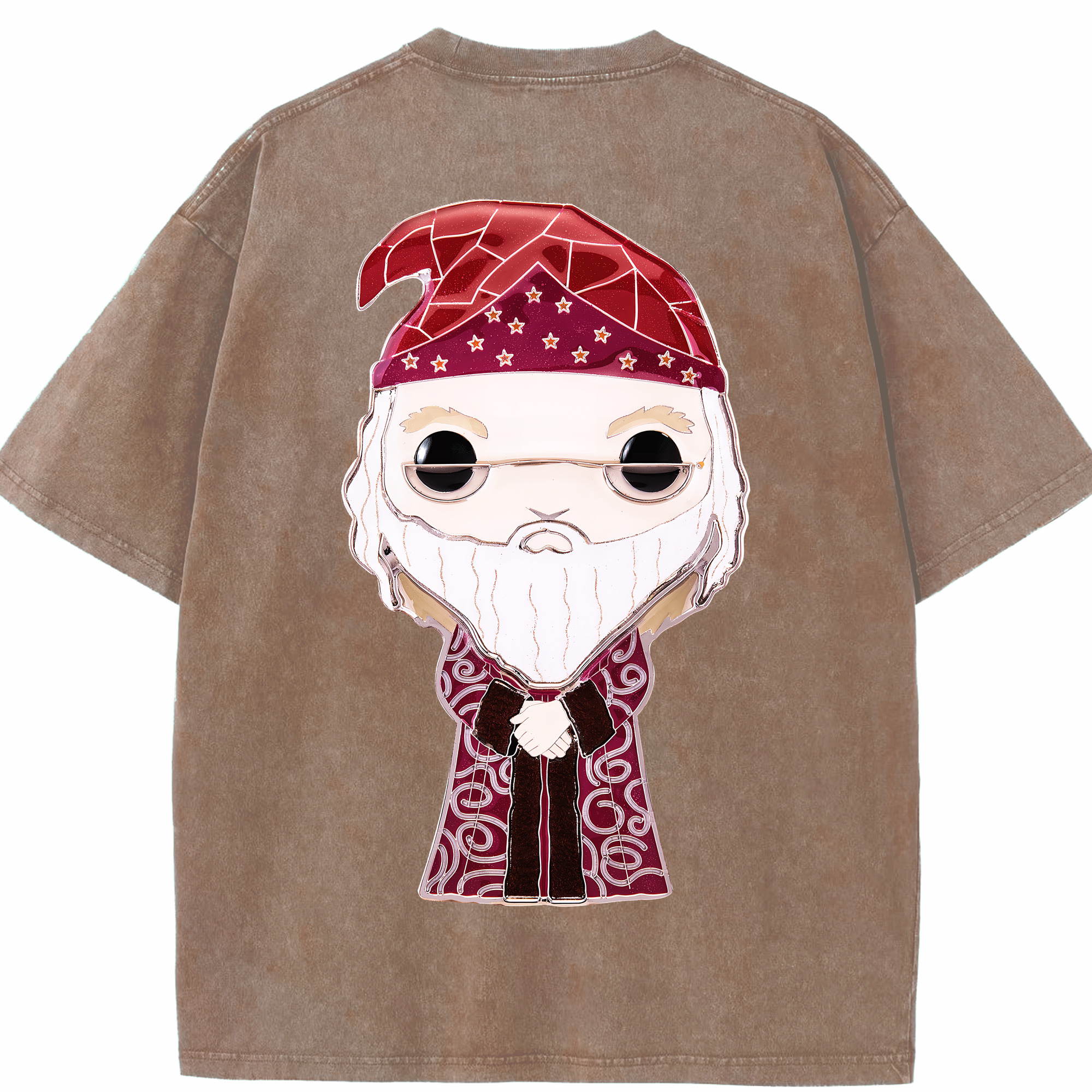 （画像用） Harry Potter ハリー・ポッターシリーズ 綿100% ヴィンテージ風 半袖Tシャツ（背面プリント）