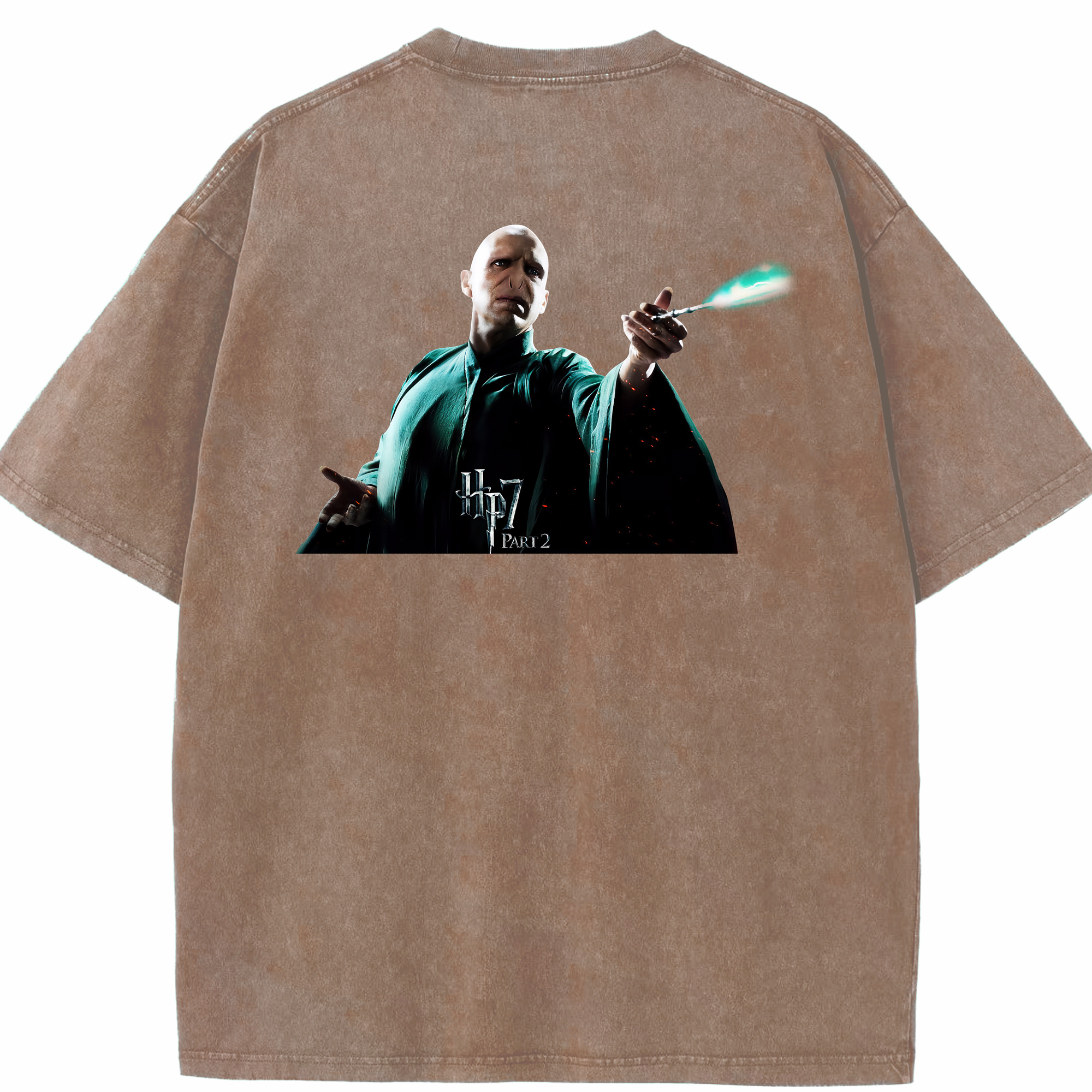 （画像用） Harry Potter ハリー・ポッターシリーズ 綿100% ヴィンテージ風 半袖Tシャツ（背面プリント）