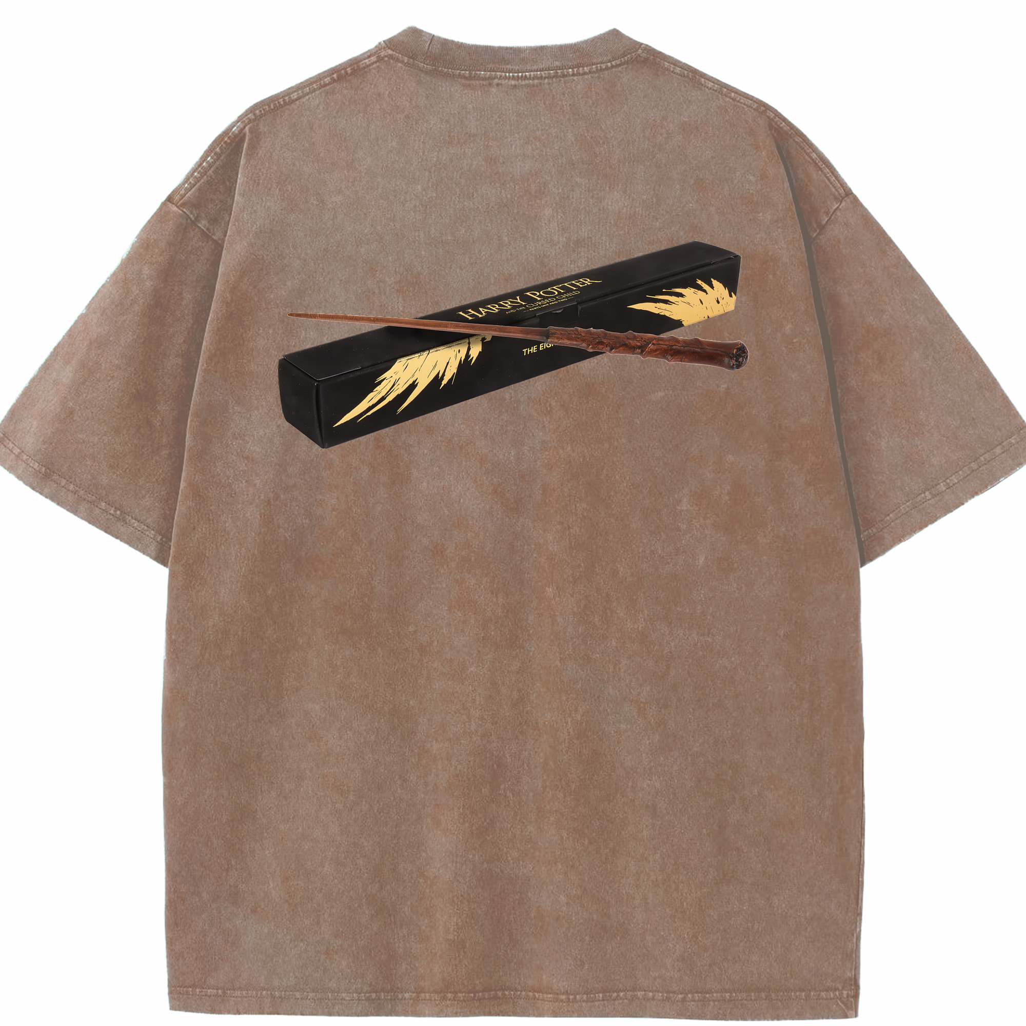 （画像用） Harry Potter ハリー・ポッターシリーズ 綿100% ヴィンテージ風 半袖Tシャツ（背面プリント）
