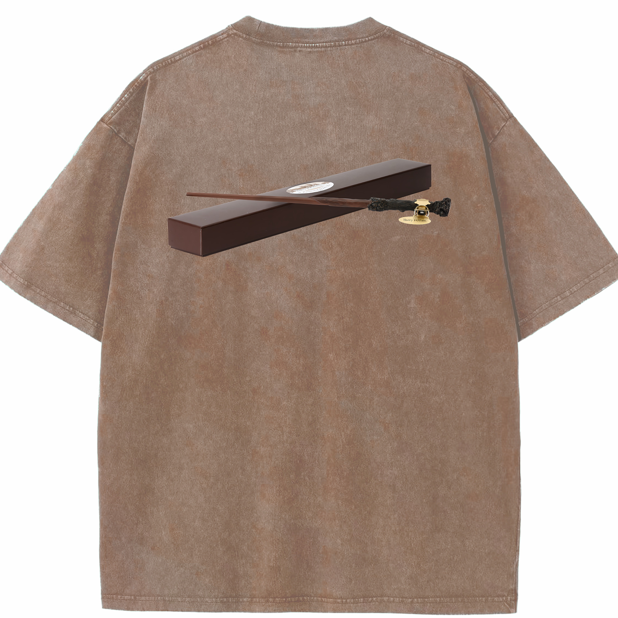 （画像用） Harry Potter ハリー・ポッターシリーズ 綿100% ヴィンテージ風 半袖Tシャツ（背面プリント）