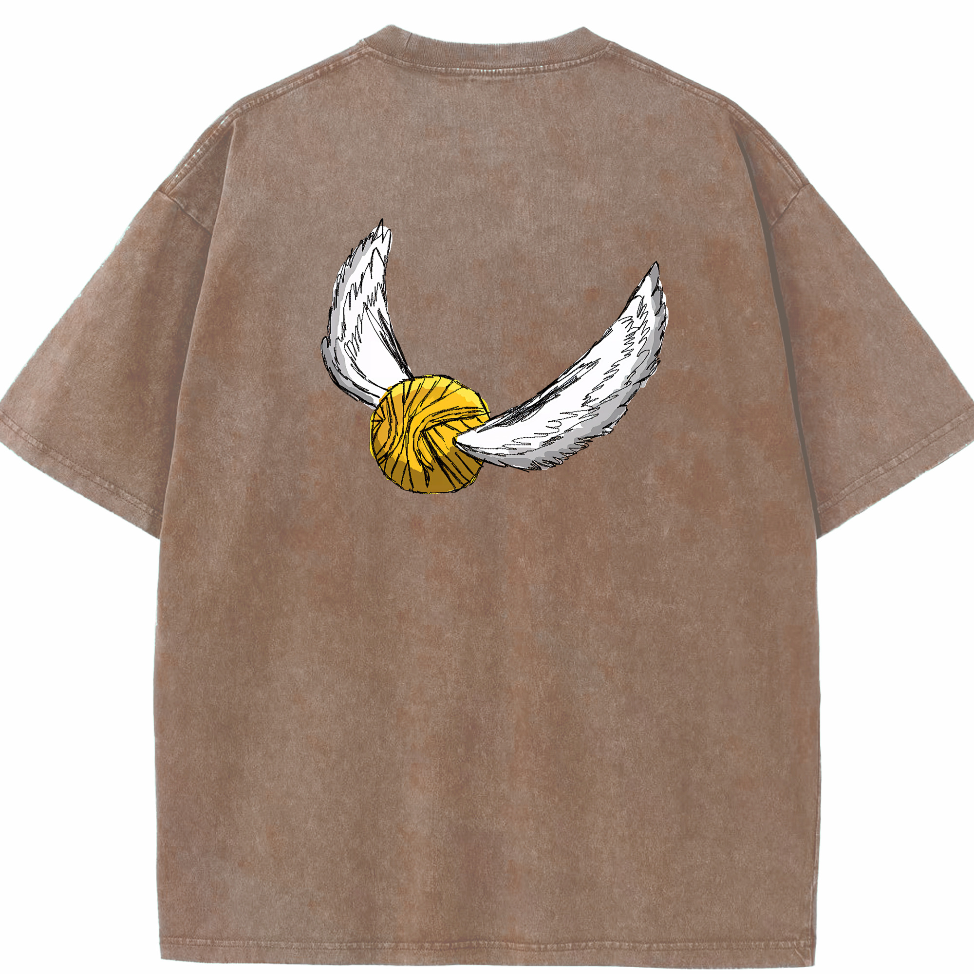 （画像用） Harry Potter ハリー・ポッターシリーズ 綿100% ヴィンテージ風 半袖Tシャツ（背面プリント）