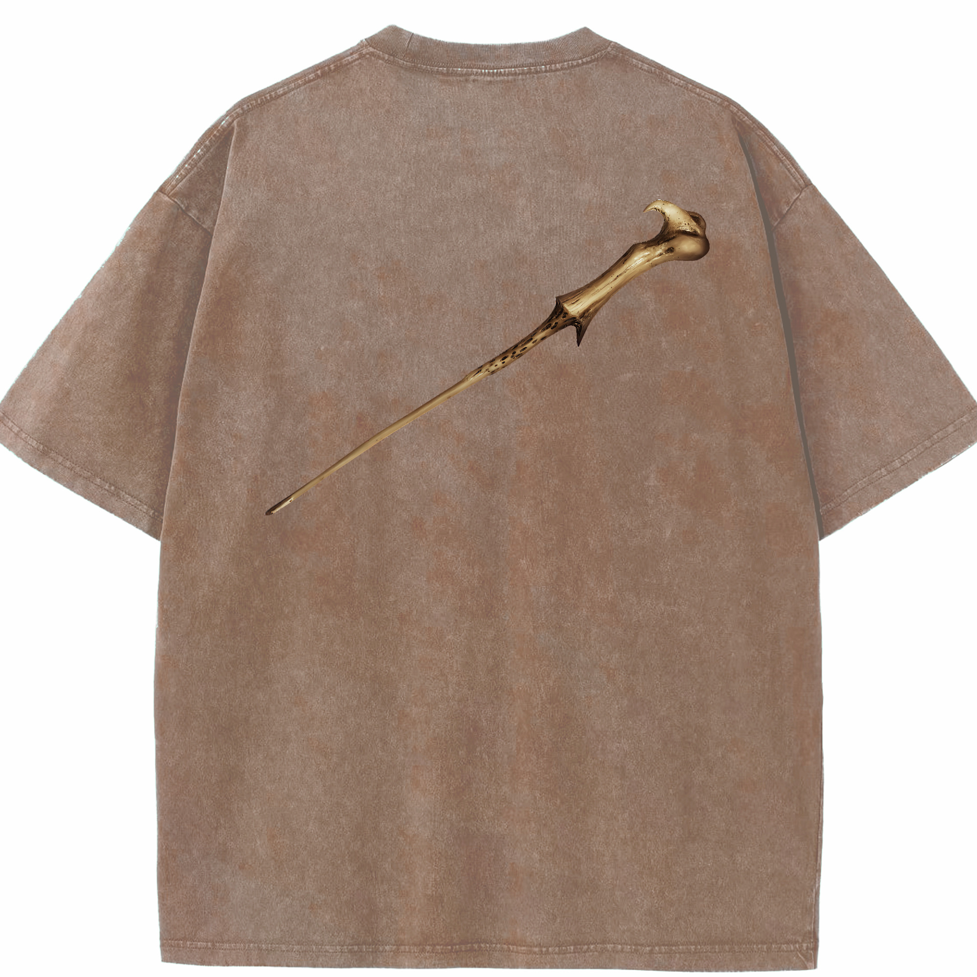 （画像用） Harry Potter ハリー・ポッターシリーズ 綿100% ヴィンテージ風 半袖Tシャツ（背面プリント）