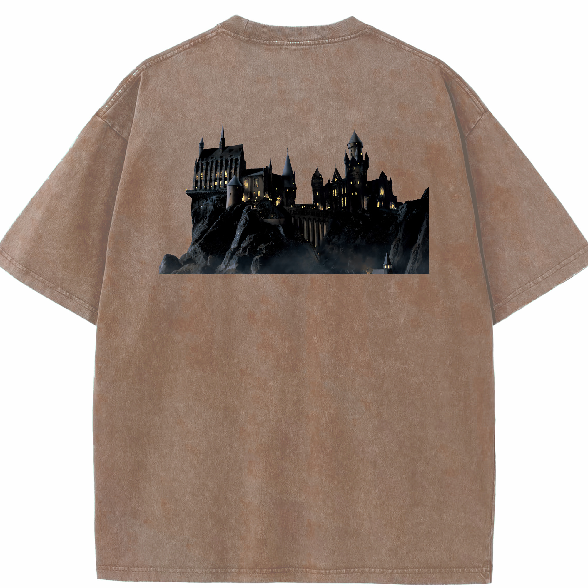 （画像用） Harry Potter ハリー・ポッターシリーズ 綿100% ヴィンテージ風 半袖Tシャツ（背面プリント）