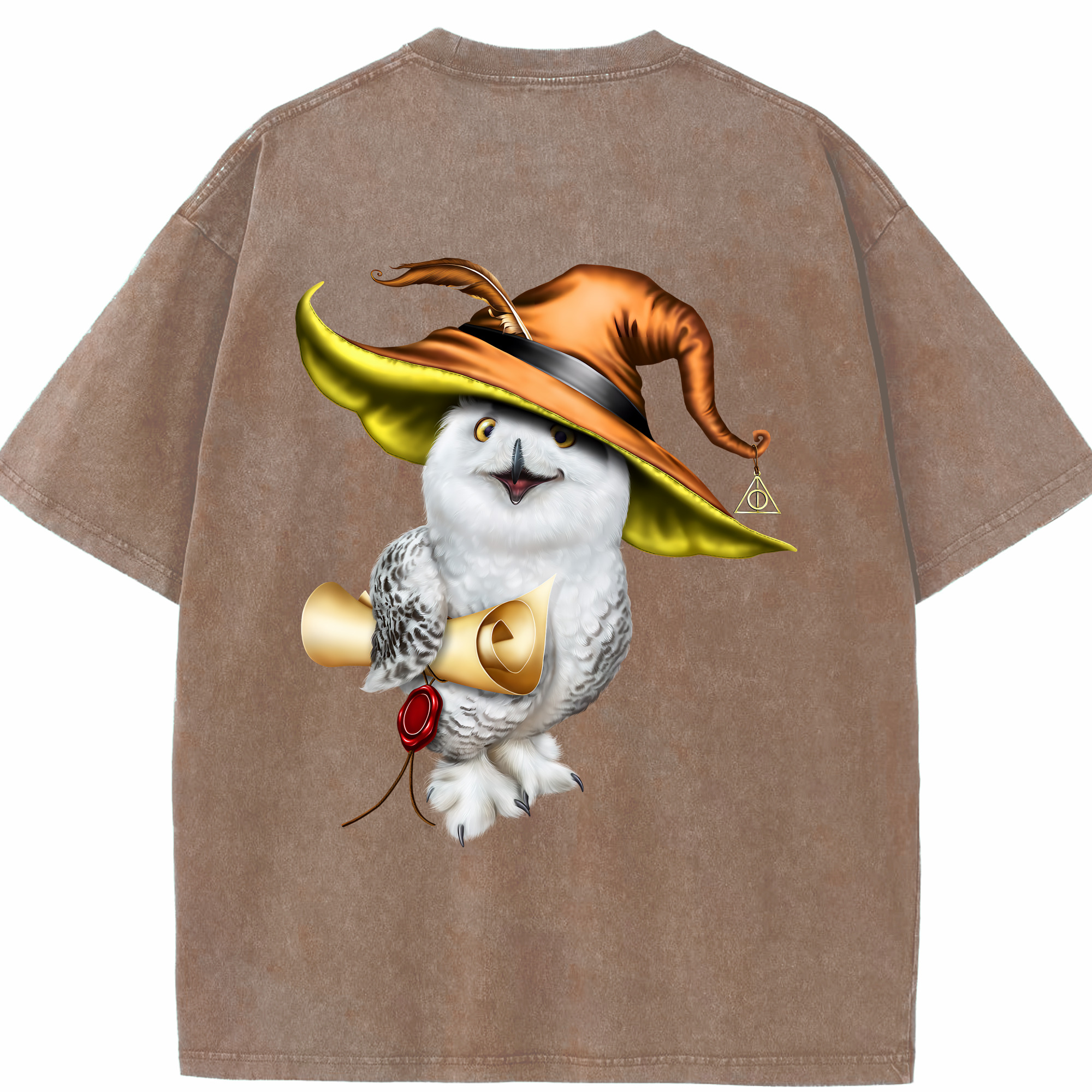 （画像用） Harry Potter ハリー・ポッターシリーズ 綿100% ヴィンテージ風 半袖Tシャツ（背面プリント）