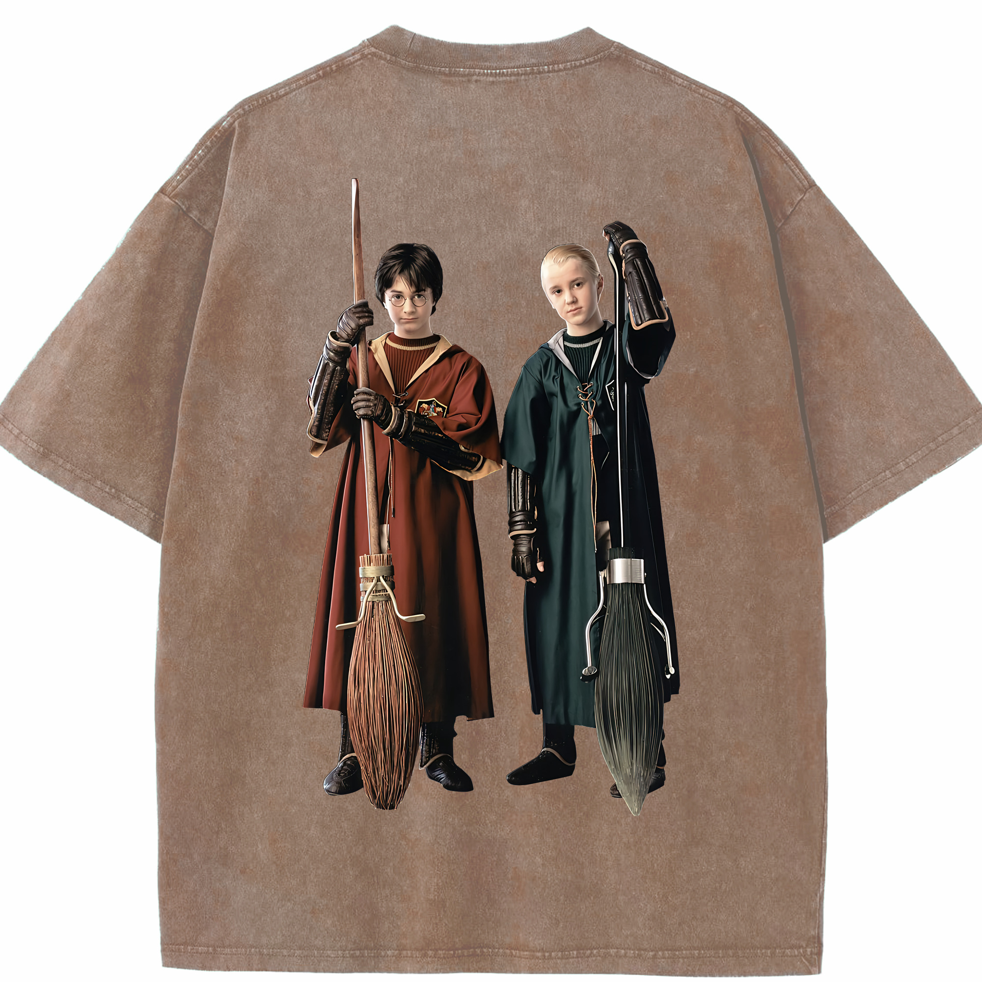 （画像用） Harry Potter ハリー・ポッターシリーズ 綿100% ヴィンテージ風 半袖Tシャツ（背面プリント）