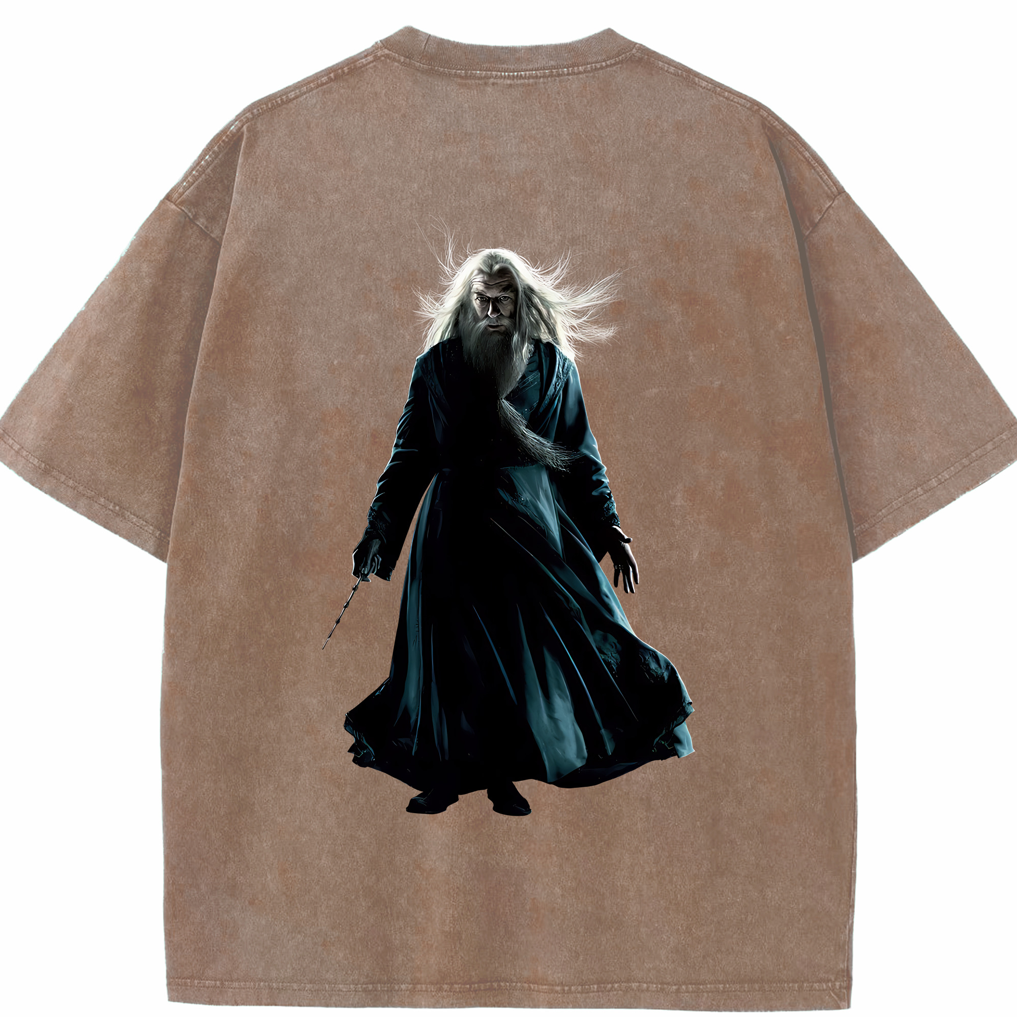 （画像用） Harry Potter ハリー・ポッターシリーズ 綿100% ヴィンテージ風 半袖Tシャツ（背面プリント）
