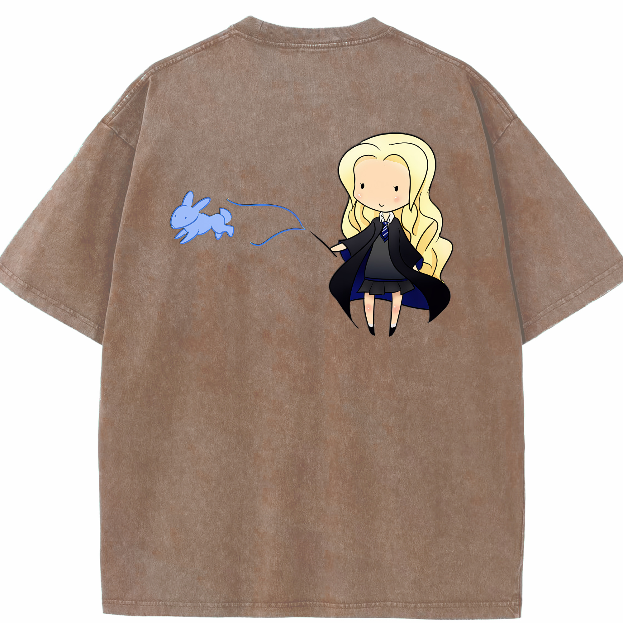 （画像用） Harry Potter ハリー・ポッターシリーズ 綿100% ヴィンテージ風 半袖Tシャツ（背面プリント）