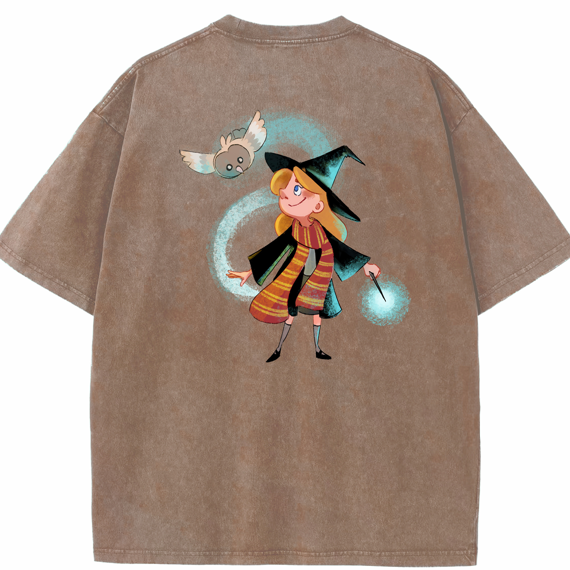 （画像用） Harry Potter ハリー・ポッターシリーズ 綿100% ヴィンテージ風 半袖Tシャツ（背面プリント）