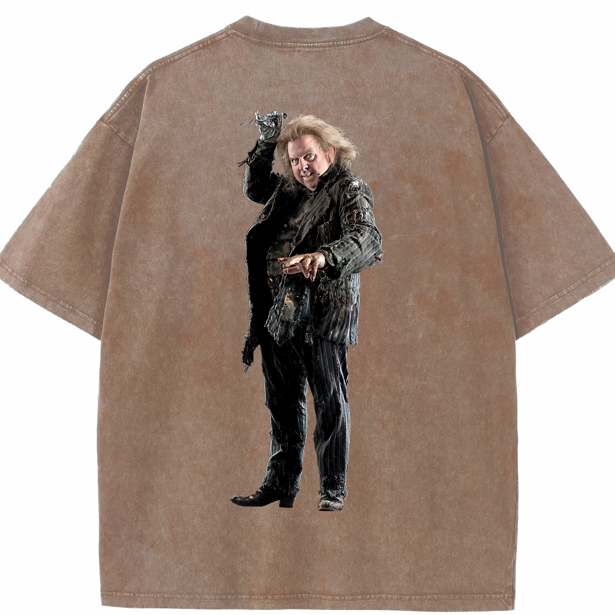 （画像用） Harry Potter ハリー・ポッターシリーズ 綿100% ヴィンテージ風 半袖Tシャツ（背面プリント）