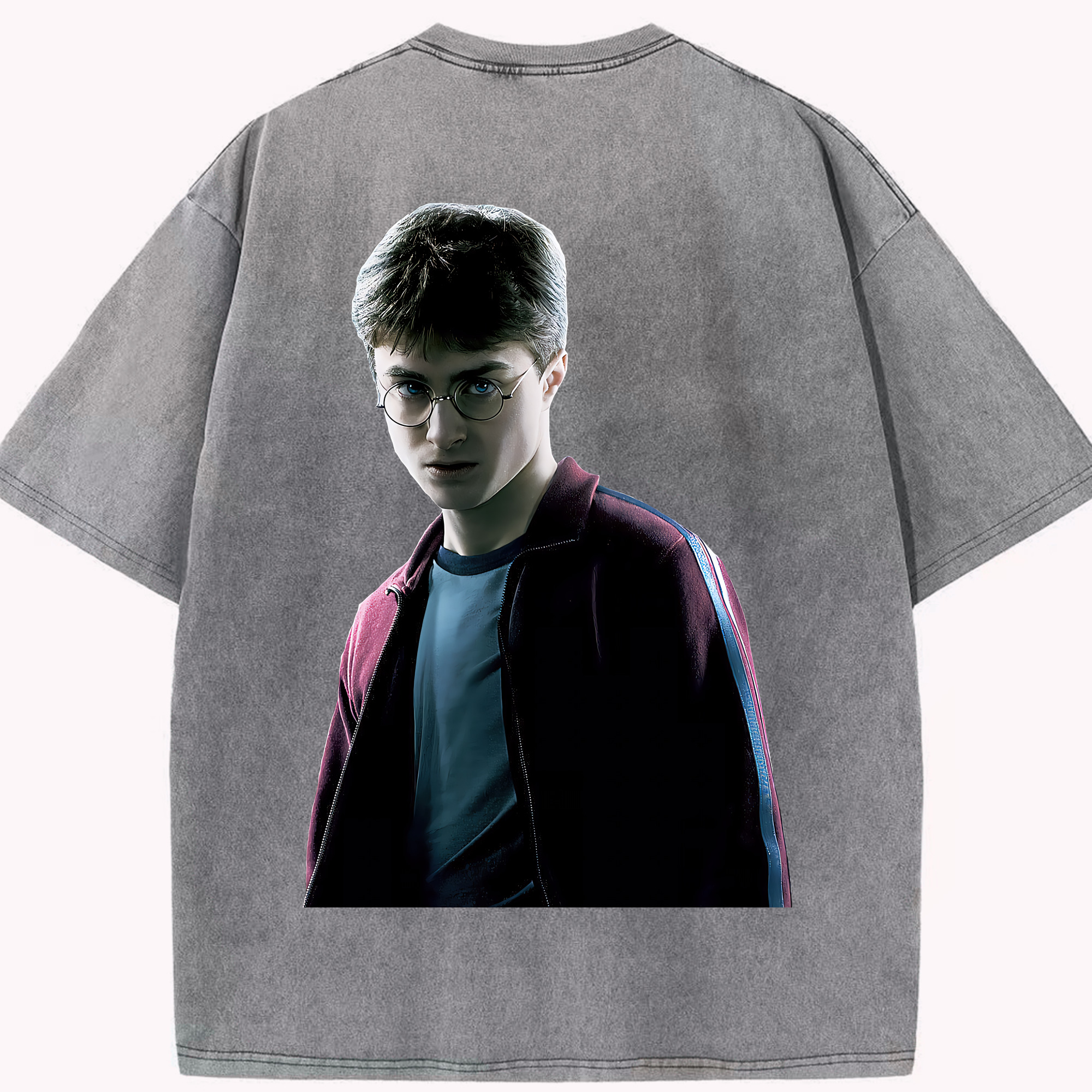 （画像用） Harry Potter ハリー・ポッターシリーズ 綿100% ヴィンテージ風 半袖Tシャツ（背面プリント）