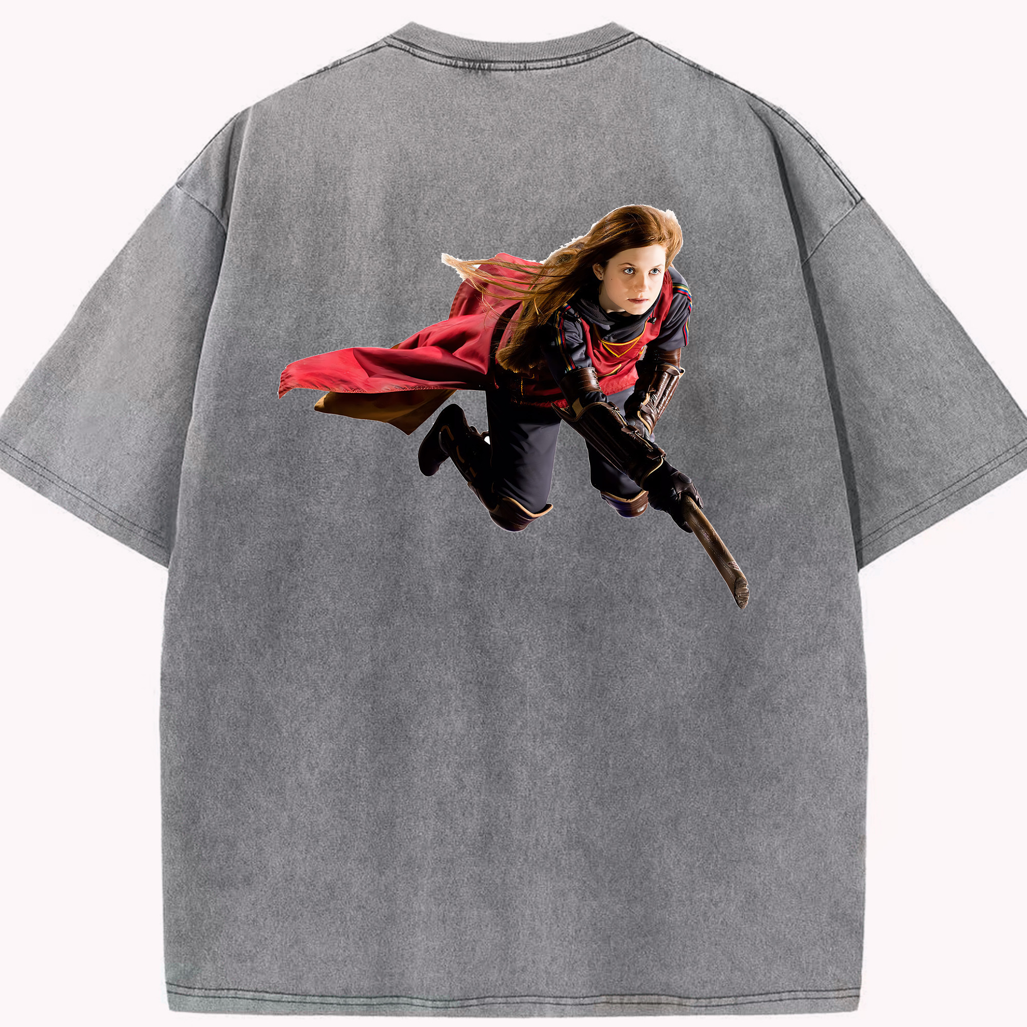 （画像用） Harry Potter ハリー・ポッターシリーズ 綿100% ヴィンテージ風 半袖Tシャツ（背面プリント）