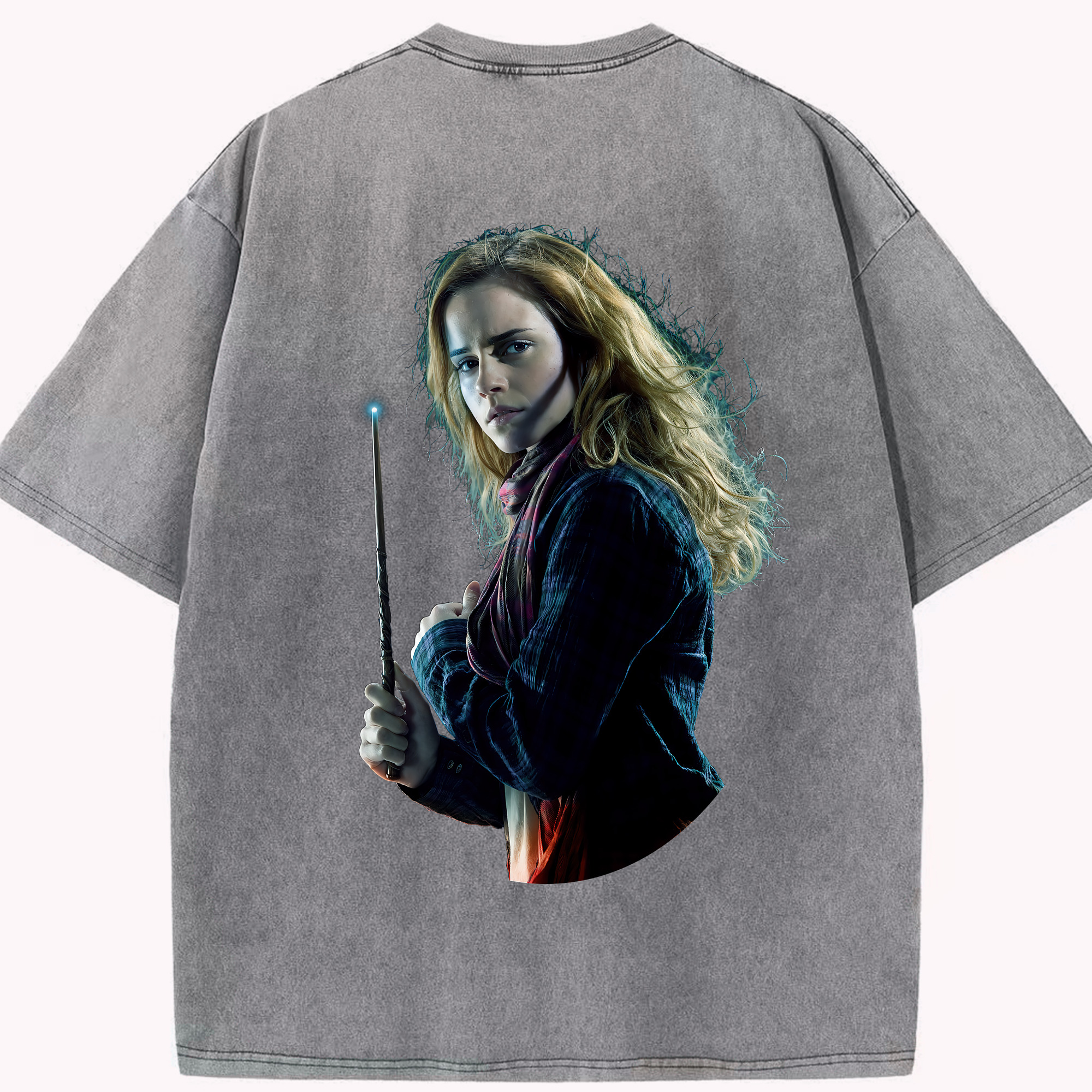 （画像用） Harry Potter ハリー・ポッターシリーズ 綿100% ヴィンテージ風 半袖Tシャツ（背面プリント）